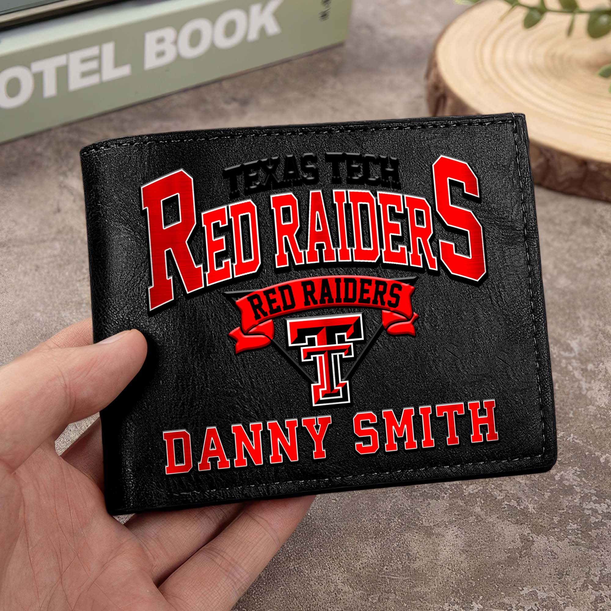Texas Tech Red Raiders Men Wallet Custom Your Name, Football Team Men Wallet For Fans, Gifts For Football Lovers