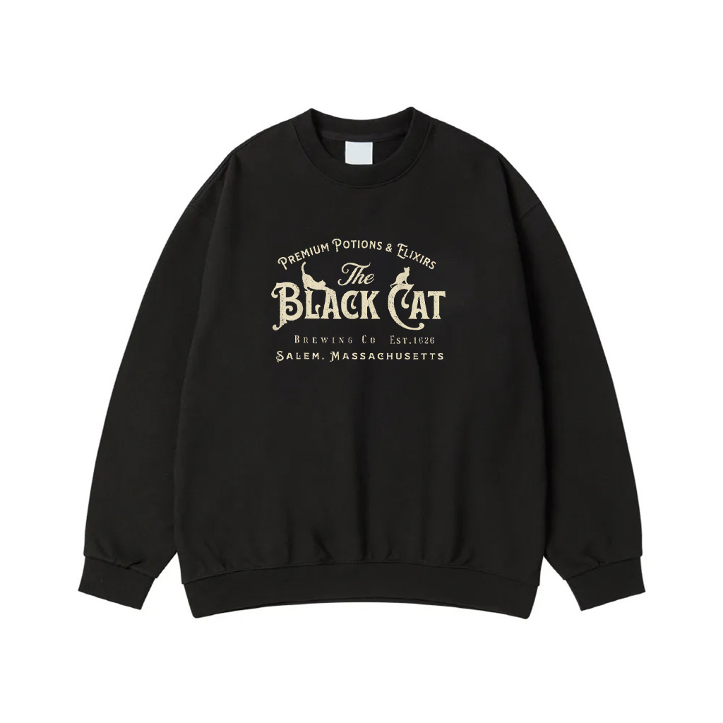 The Black Cat Witchy Salem Est 1626 Halloween Cat Lover Gift Sweatshirt