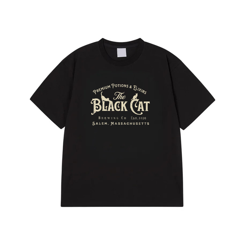 The Black Cat Witchy Salem Est 1626 Halloween Cat Lover Gift T-Shirt
