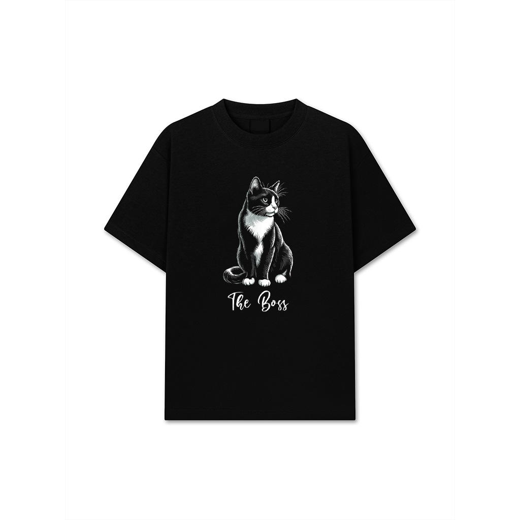 The Boss Tuxedo Cat Lover Kitten Tuxedo Cat Owner T-Shirt