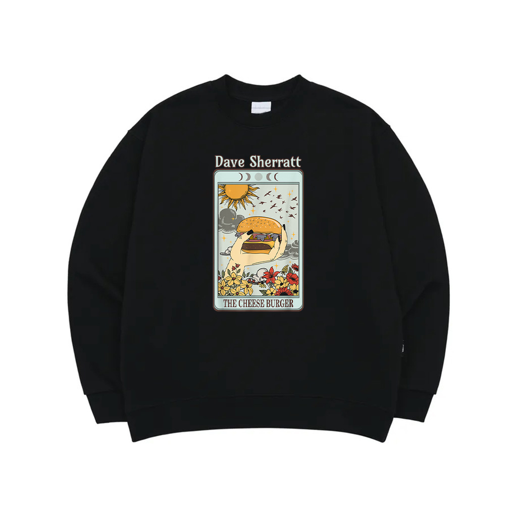 The Cheese Burger Funny Tarot Card Fast Food Mystic Occult Sweatshirt