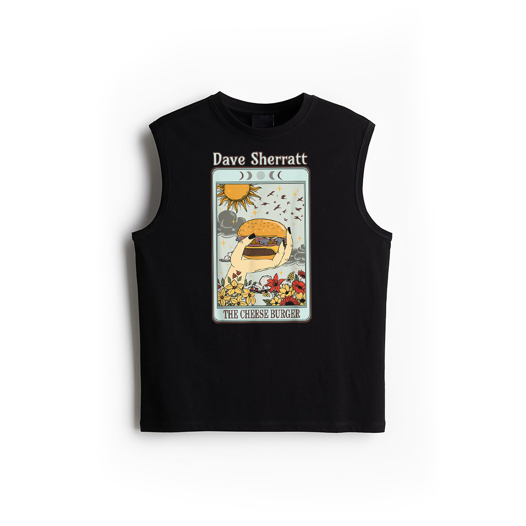 The Cheese Burger Funny Tarot Card Fast Food Mystic Occult Tank Top