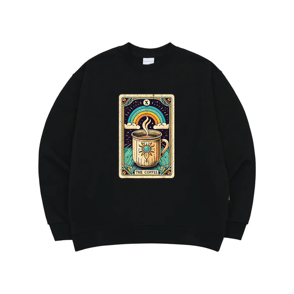 The Coffee Tarot Card Coffee Lover Funny Coffee Sweatshirt