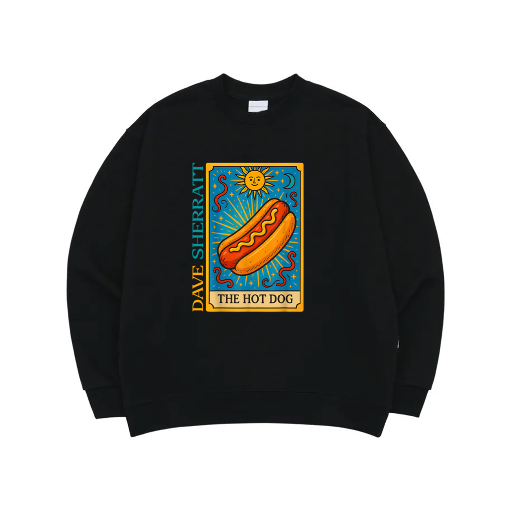 The Hot Dog Tarot Card Funny Foodie Food Lover Bun Lover Sweatshirt