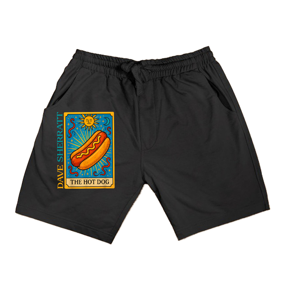 The Hot Dog Tarot Card Funny Foodie Food Lover Bun Lover Shorts