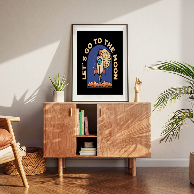 The Moon And The Words Go To The Moon Poster