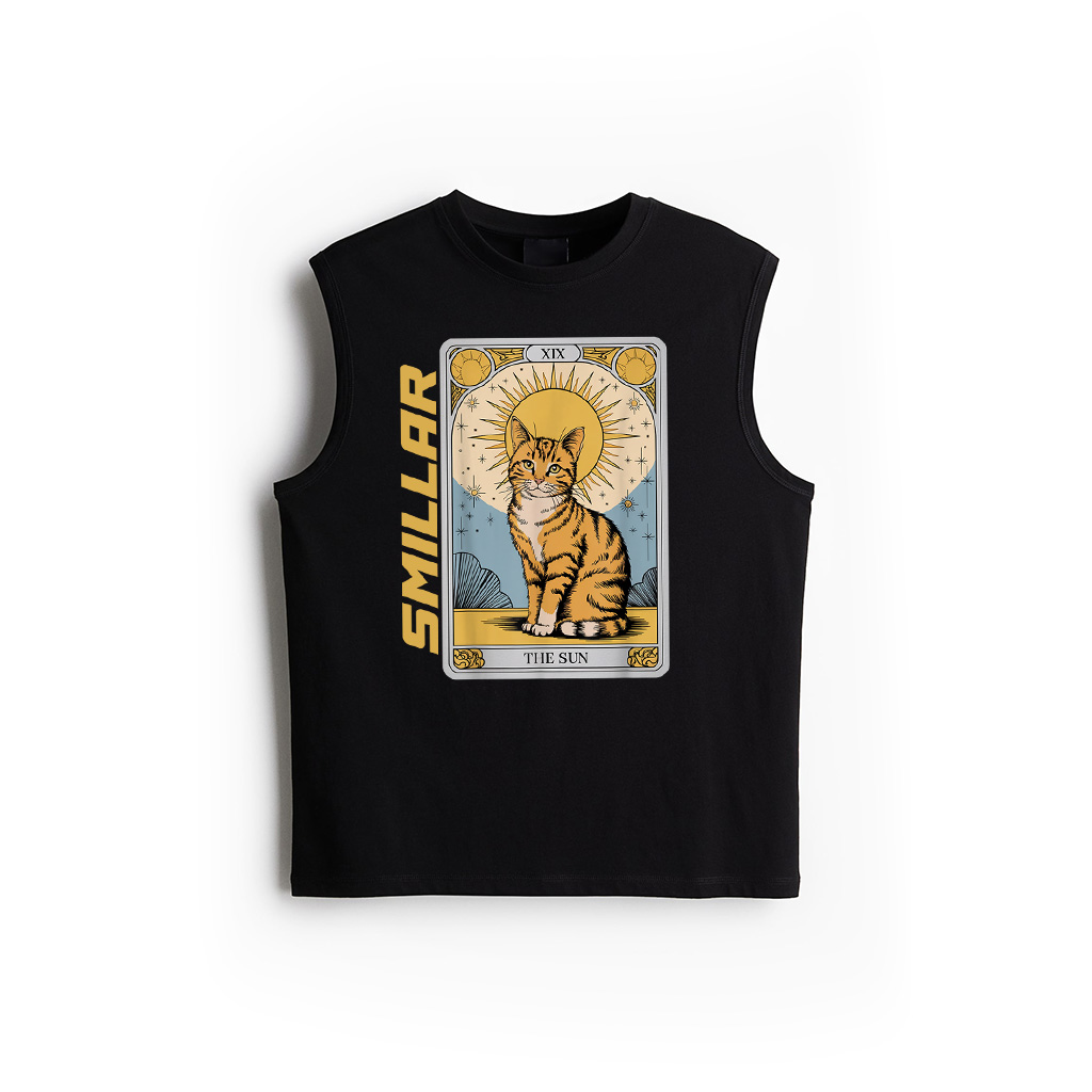 The Sun Tarot Cat Mystical Orange Tabby With Positive Ener Tank Top