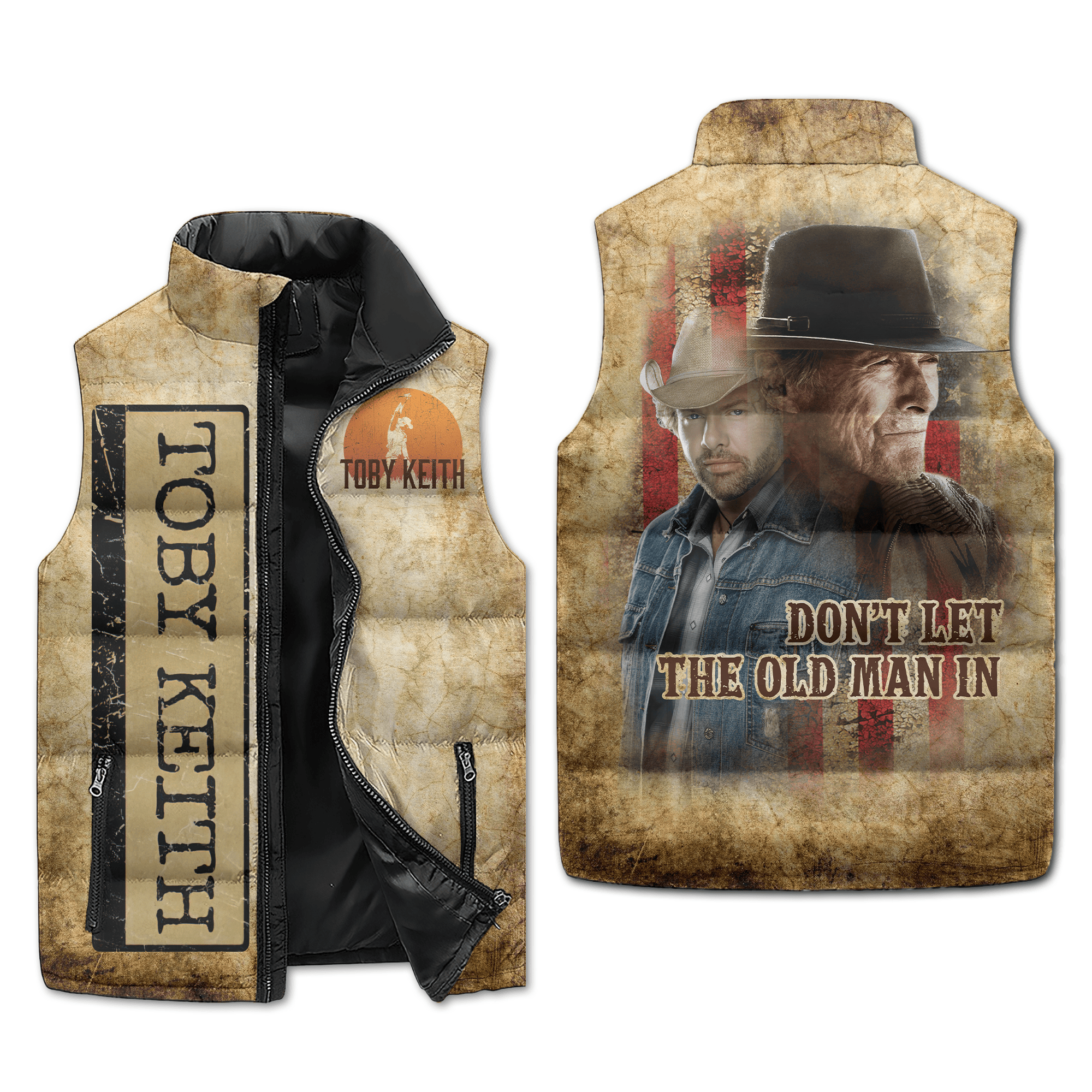 Toby Keith Sleeveless Puffer Jacket