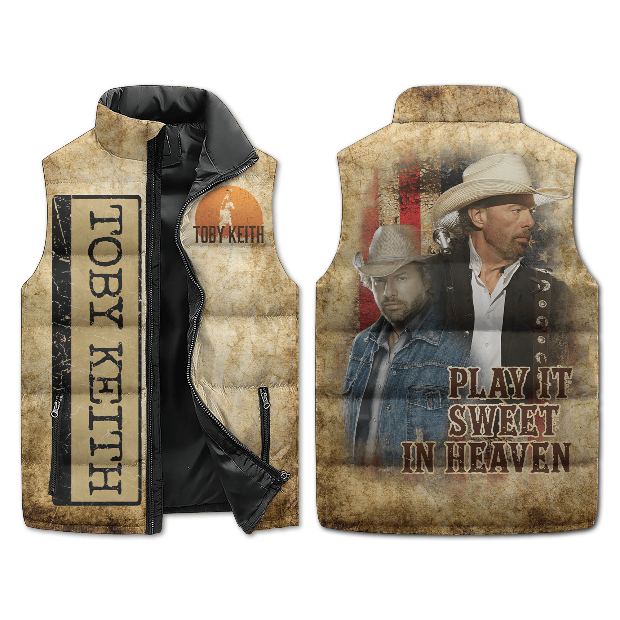 Toby Keith Sleeveless Puffer Jacket