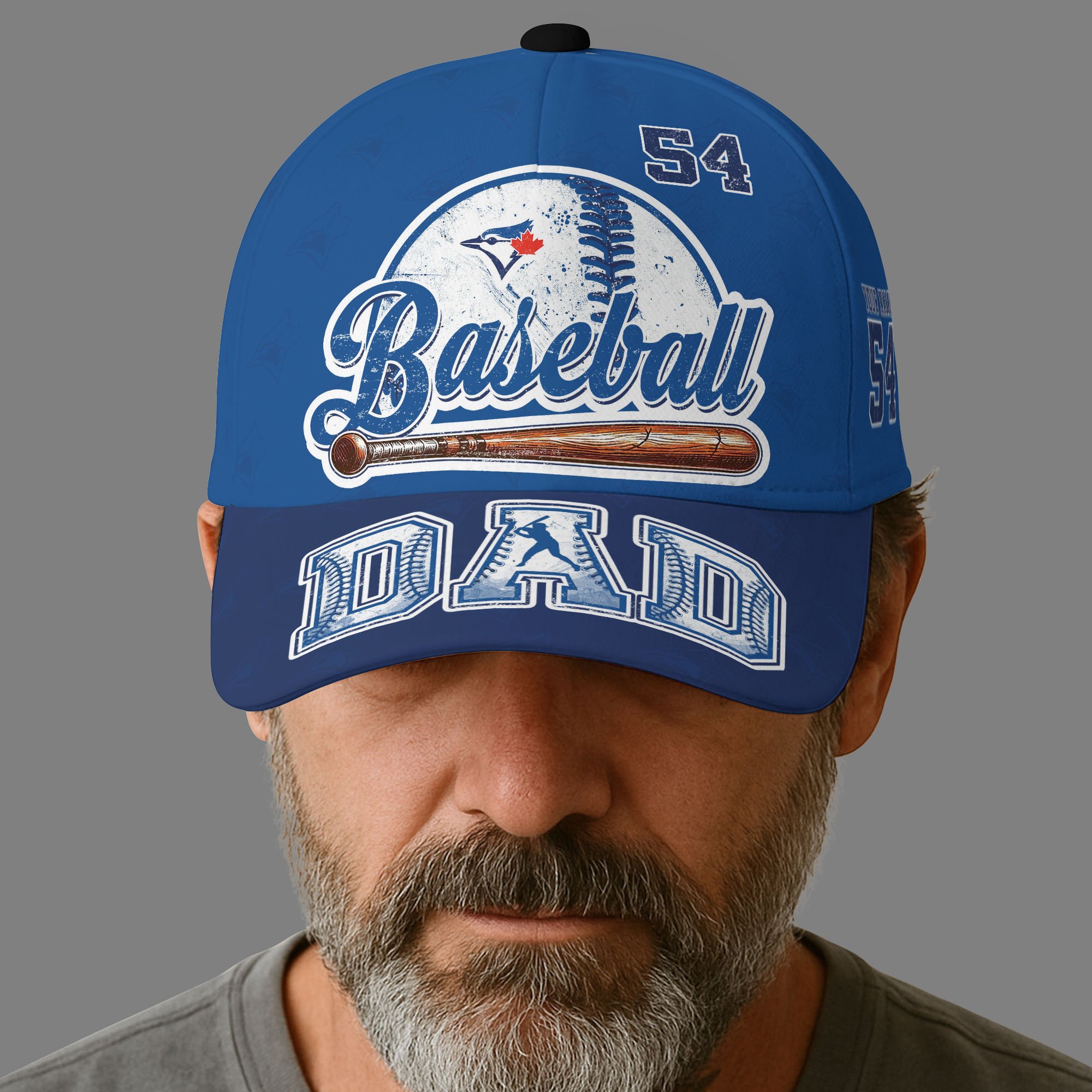 Toronto Blue Jays Cap Custom Name And Number, Sport Cap For Fan, Fathers Day Gifts