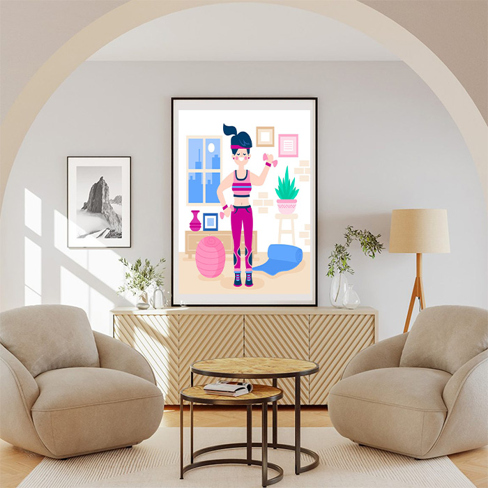 Training At Home Concept Poster - Greendyhome