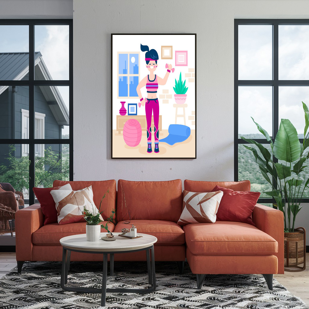 Training At Home Concept Poster - Greendyhome