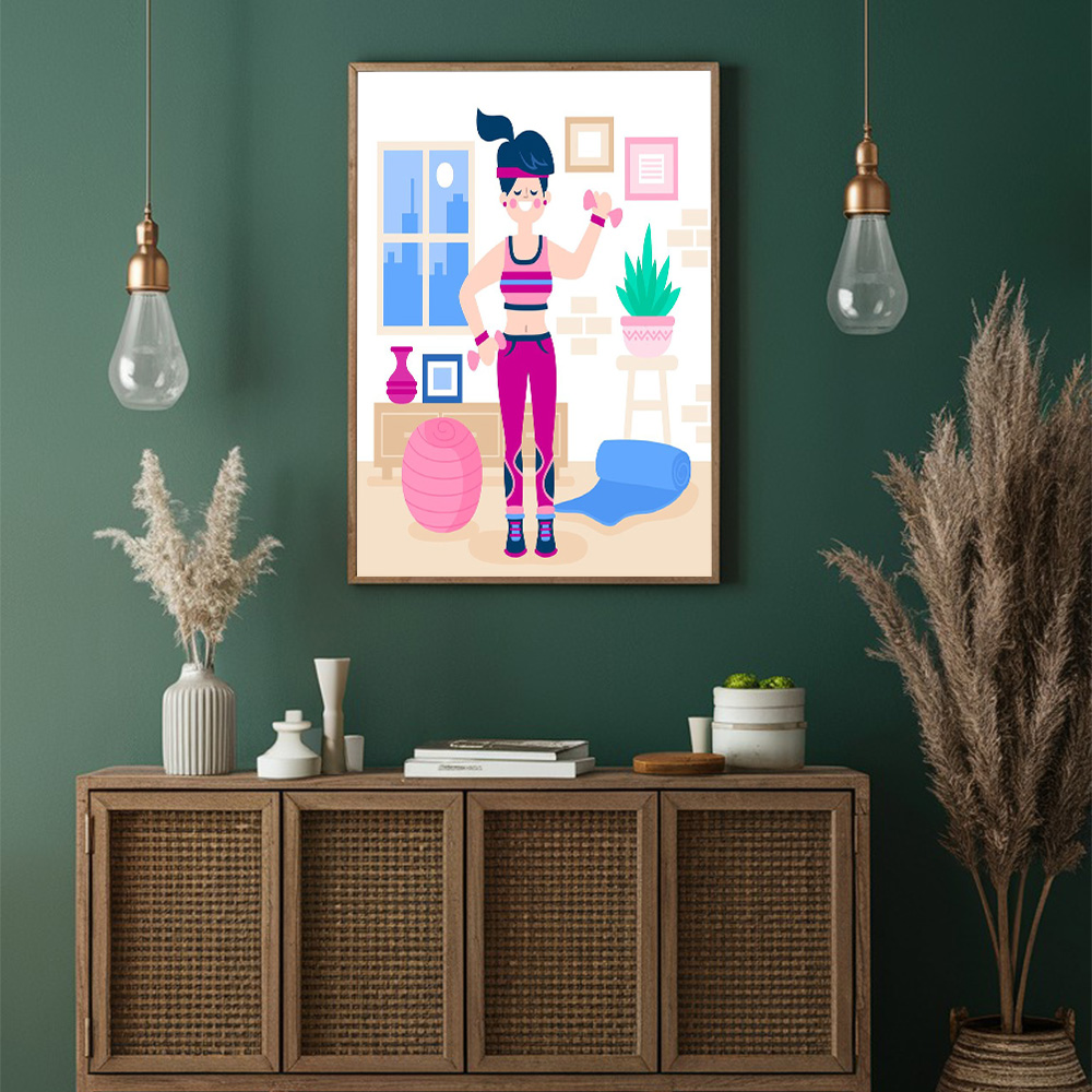 Training At Home Concept Poster - Greendyhome