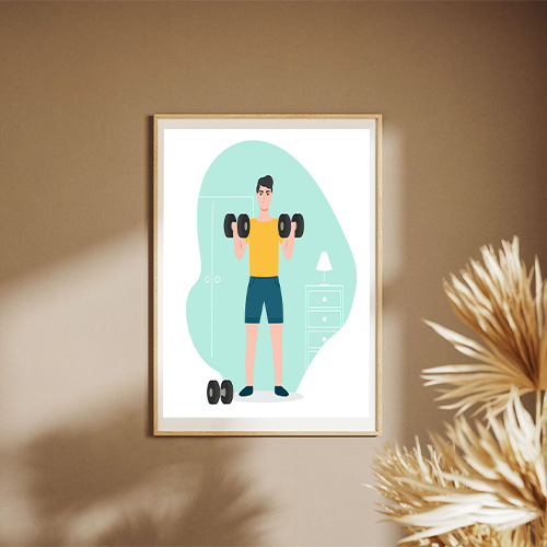 Training At Home Concept Poster