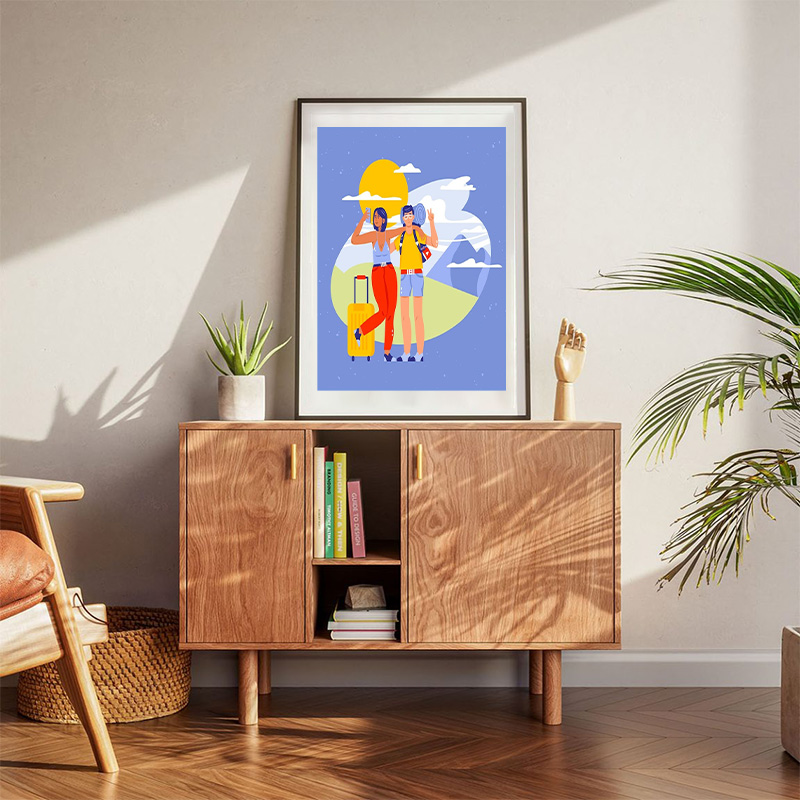 Travelling And Take Photo Poster