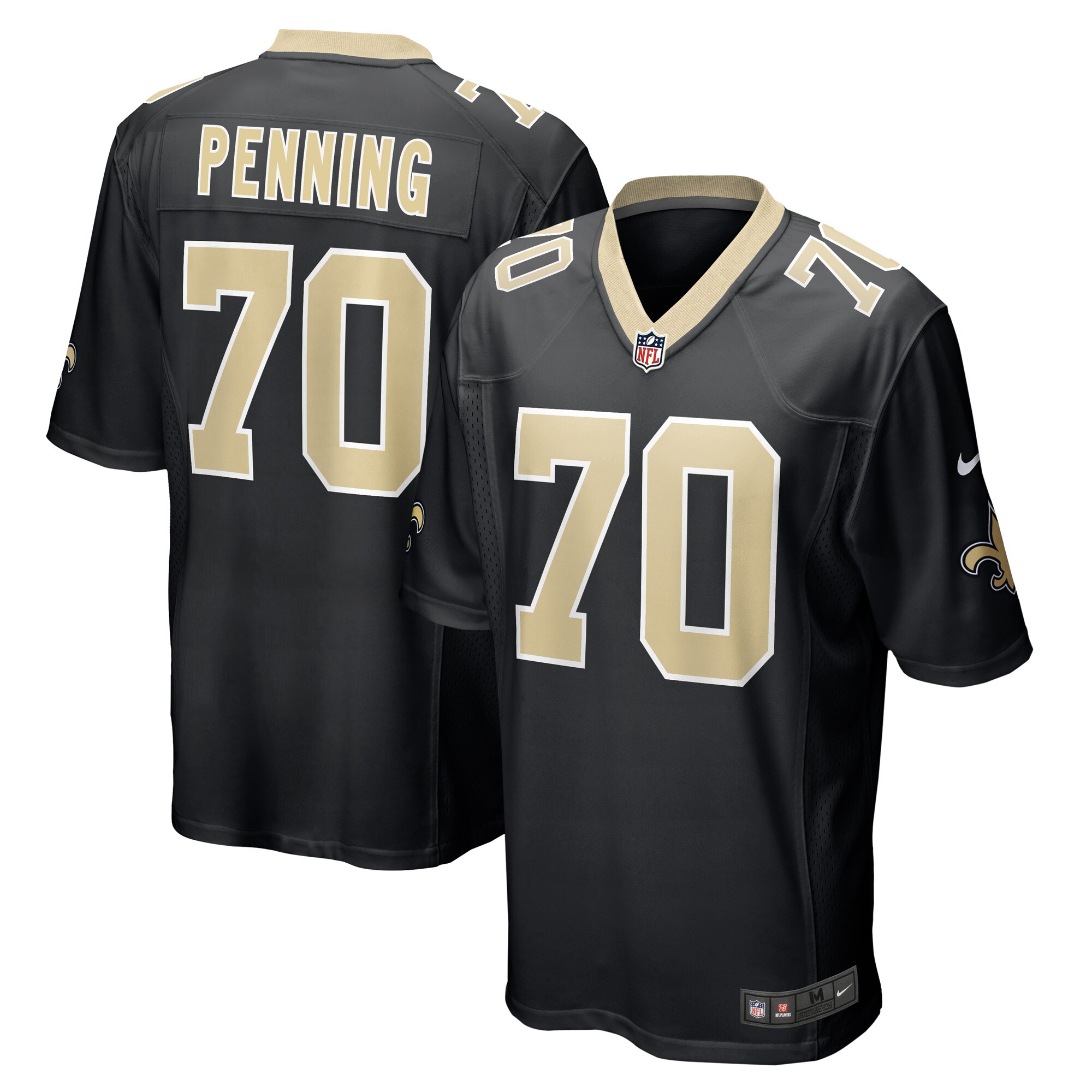 Trevor Penning New Orleans Saints Nike Game Player Jersey   Black
