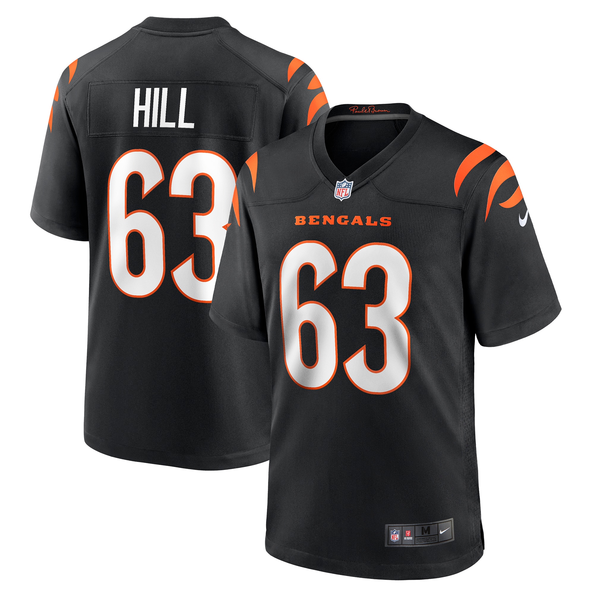 Trey Hill Cincinnati Bengals Nike Game Jersey   Black