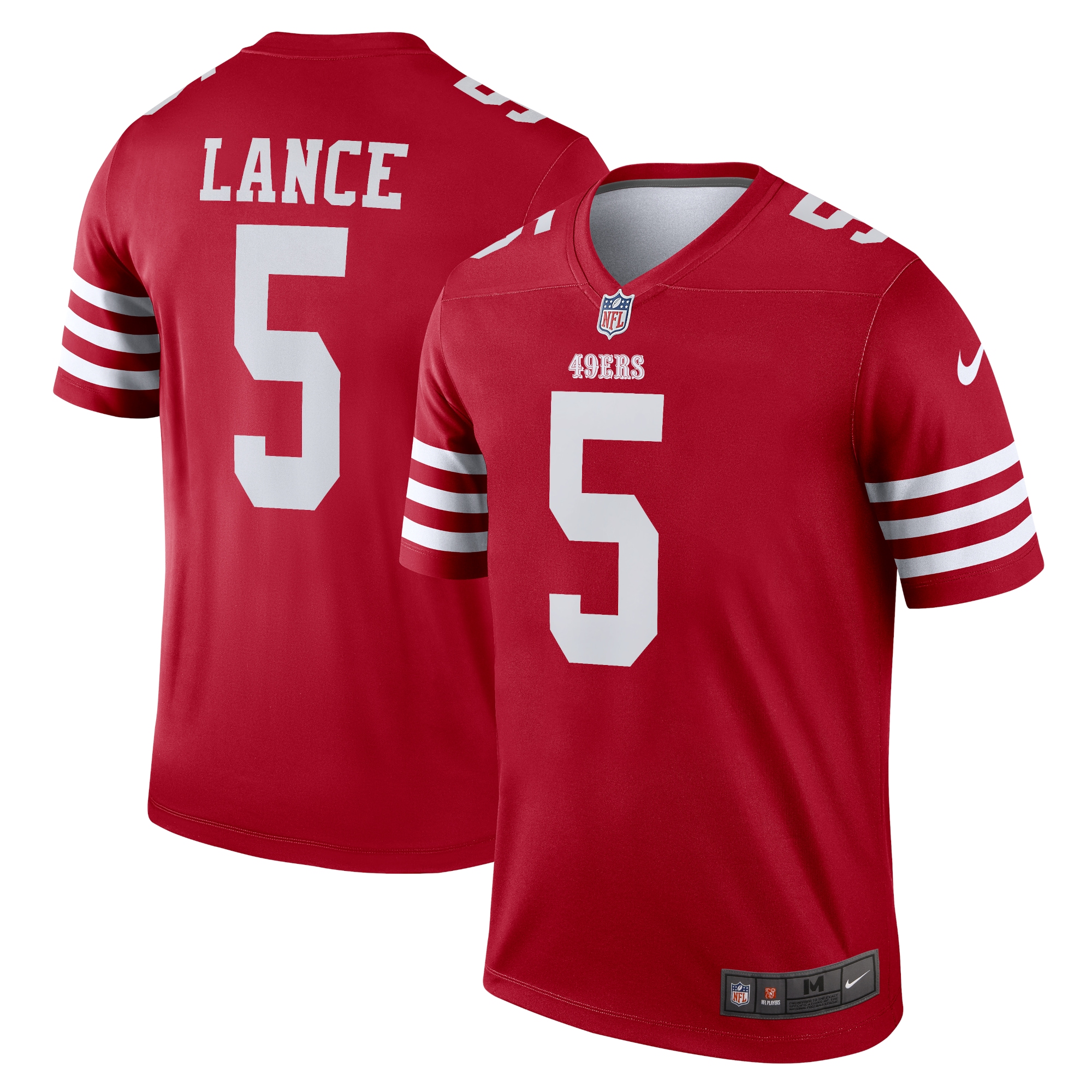 Trey Lance San Francisco 49Ers Nike Team Legend Player Performance Top   Scarlet