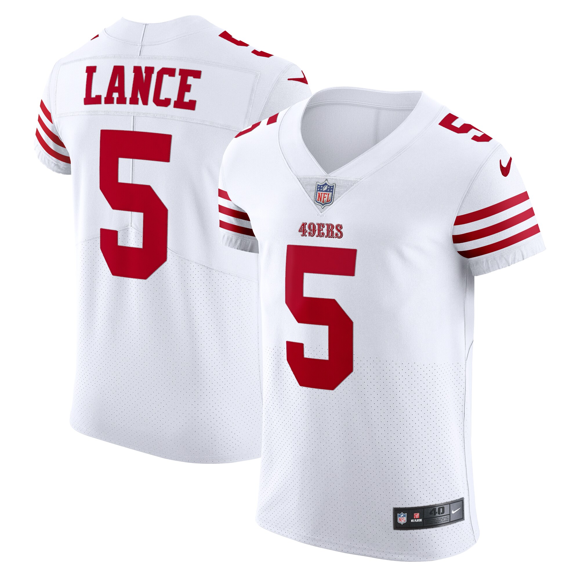 Trey Lance San Francisco 49Ers Nike Vapor Elite Jersey   White