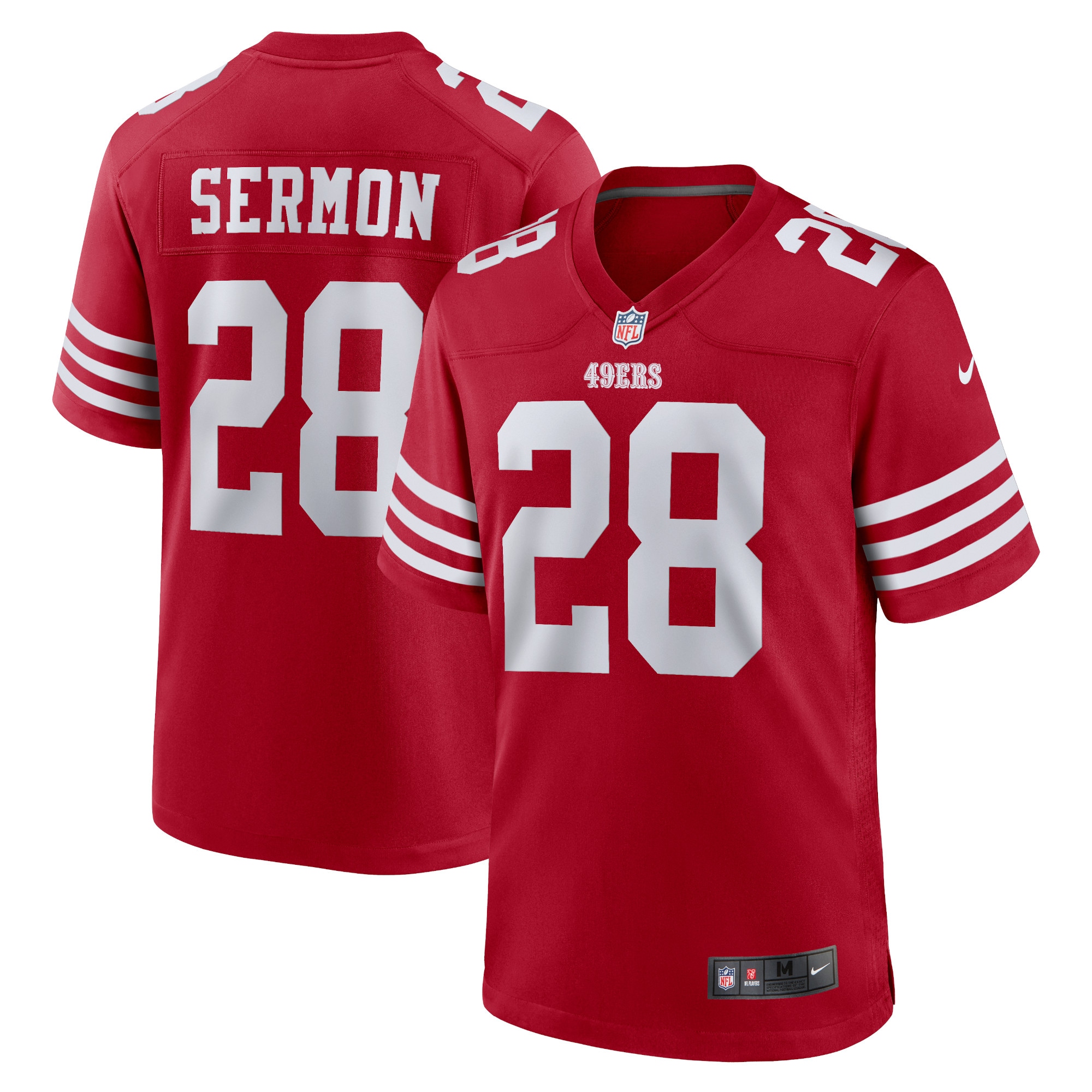 Trey Sermon San Francisco 49Ers Nike Player Game Jersey   Scarlet