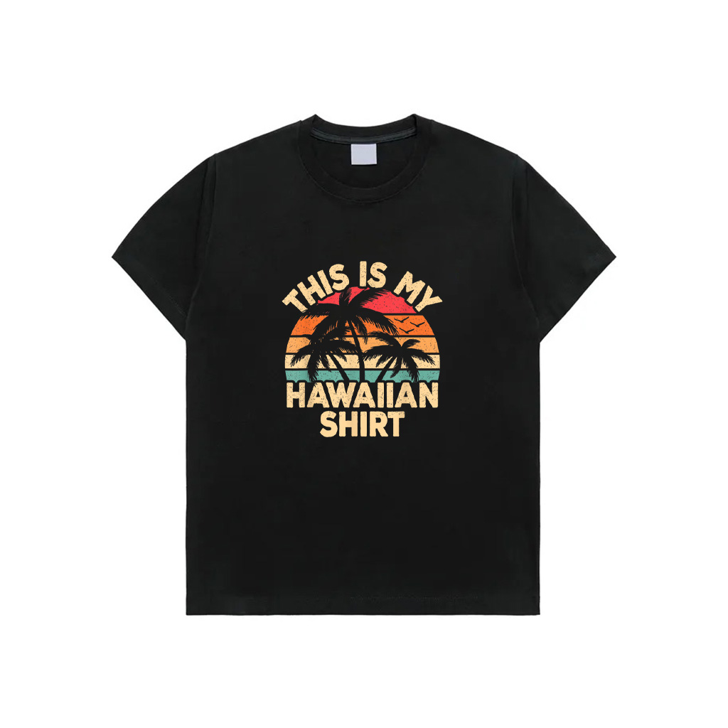 Tropical Hawaii Palm Tree Funny Retro This Is My Hawaiian T-Shirt