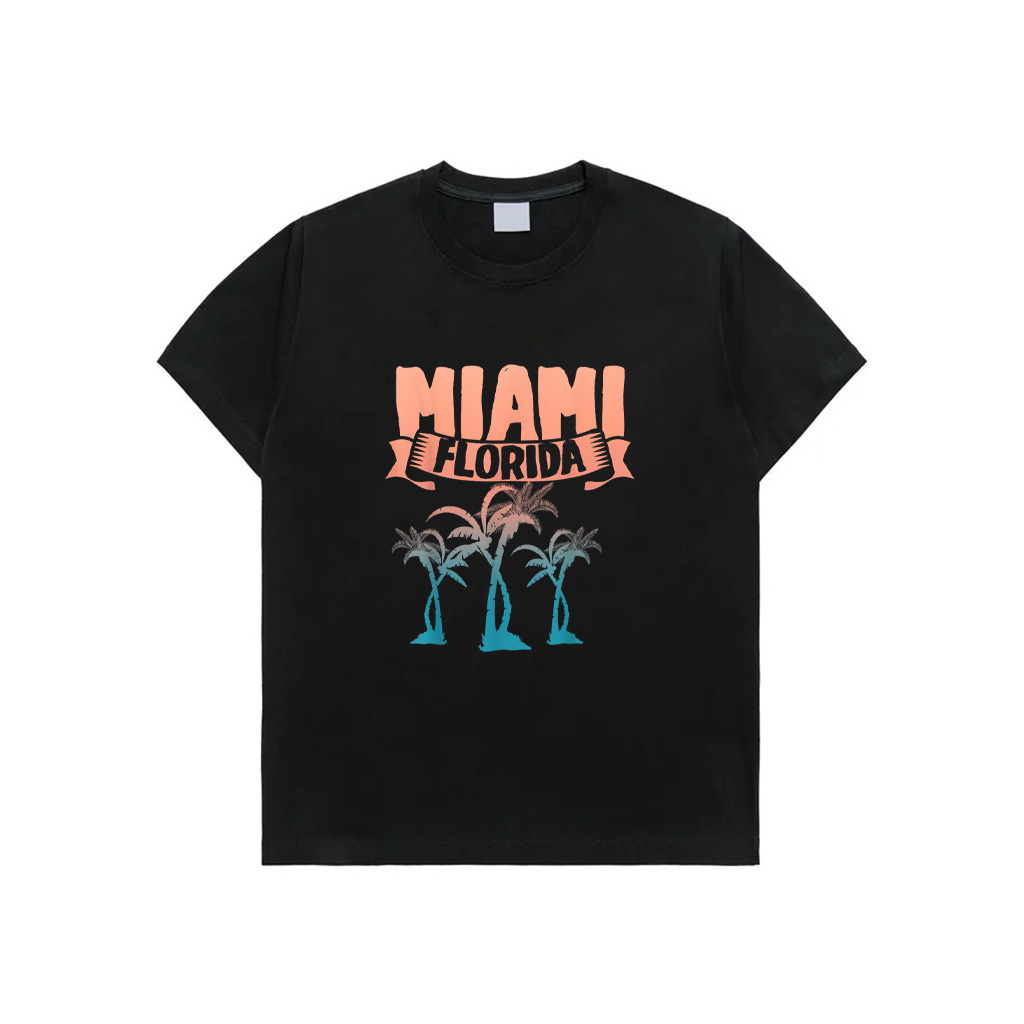 Tropical Summer Vacation Palm Trees Miami Beach Florida T-Shirt