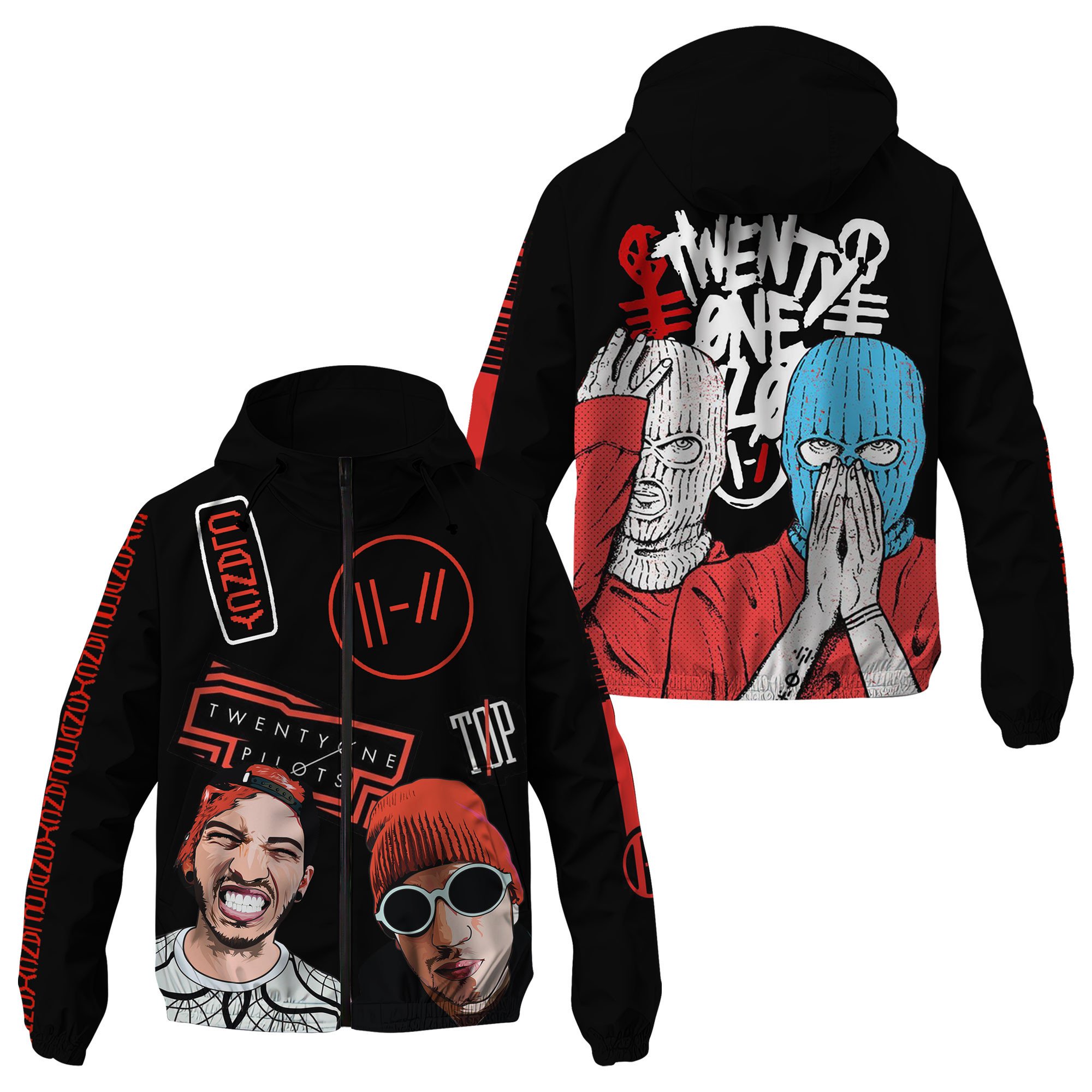 Twenty One Pilots Music Windbreaker Outdoor Jacket
