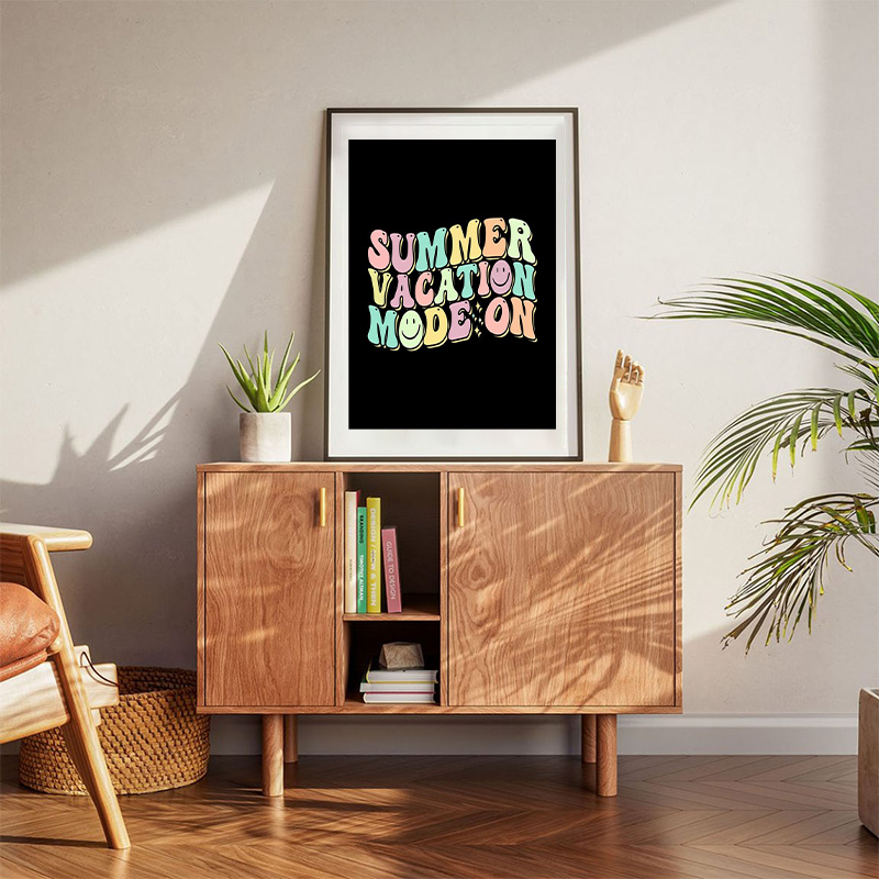Typography Summer Vacation Mode On Poster