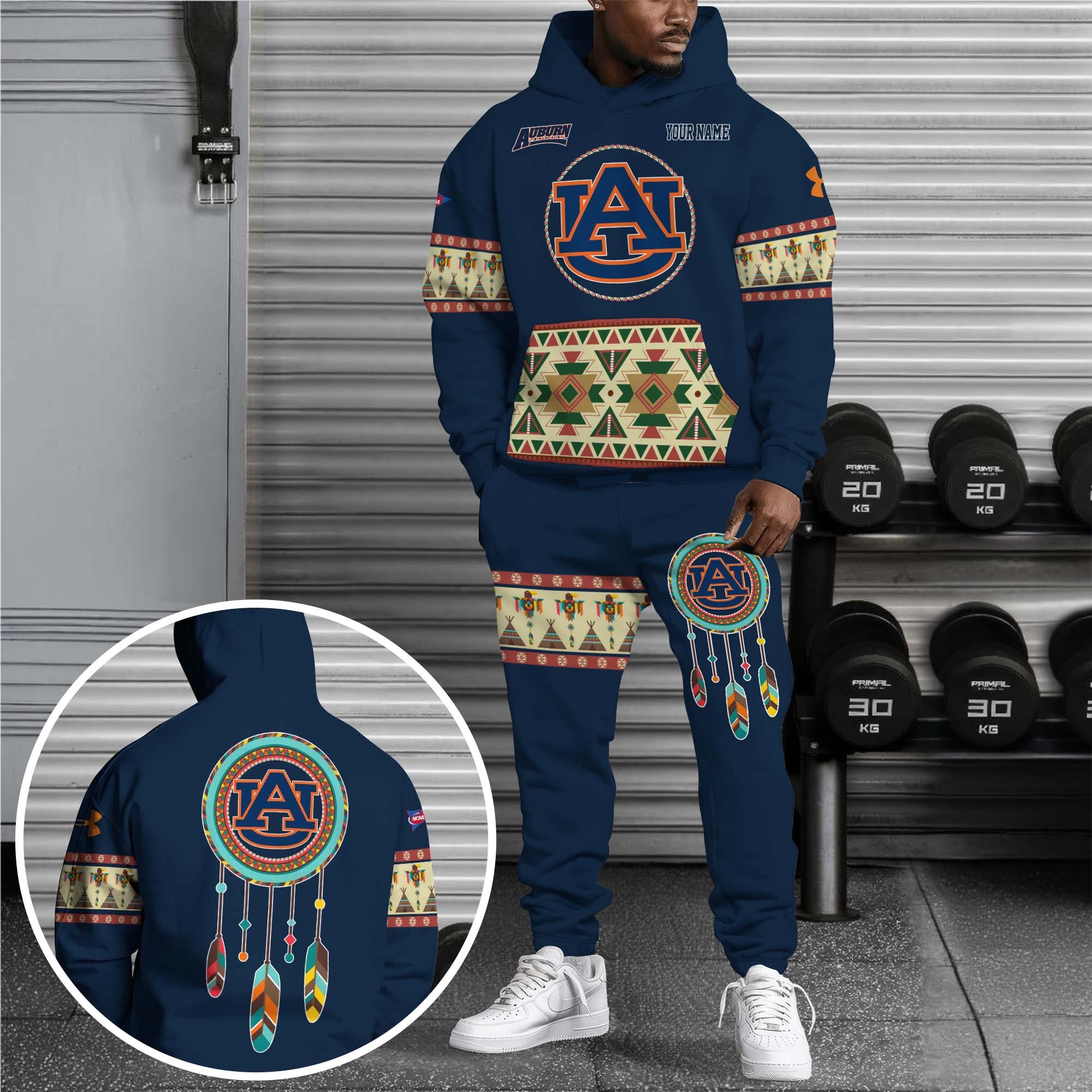 Uburn Tigers Hoodie Sweatpants Set Custom Your Name, Sport Hoodie Sweatpants Set, Sport Gifts For Fan