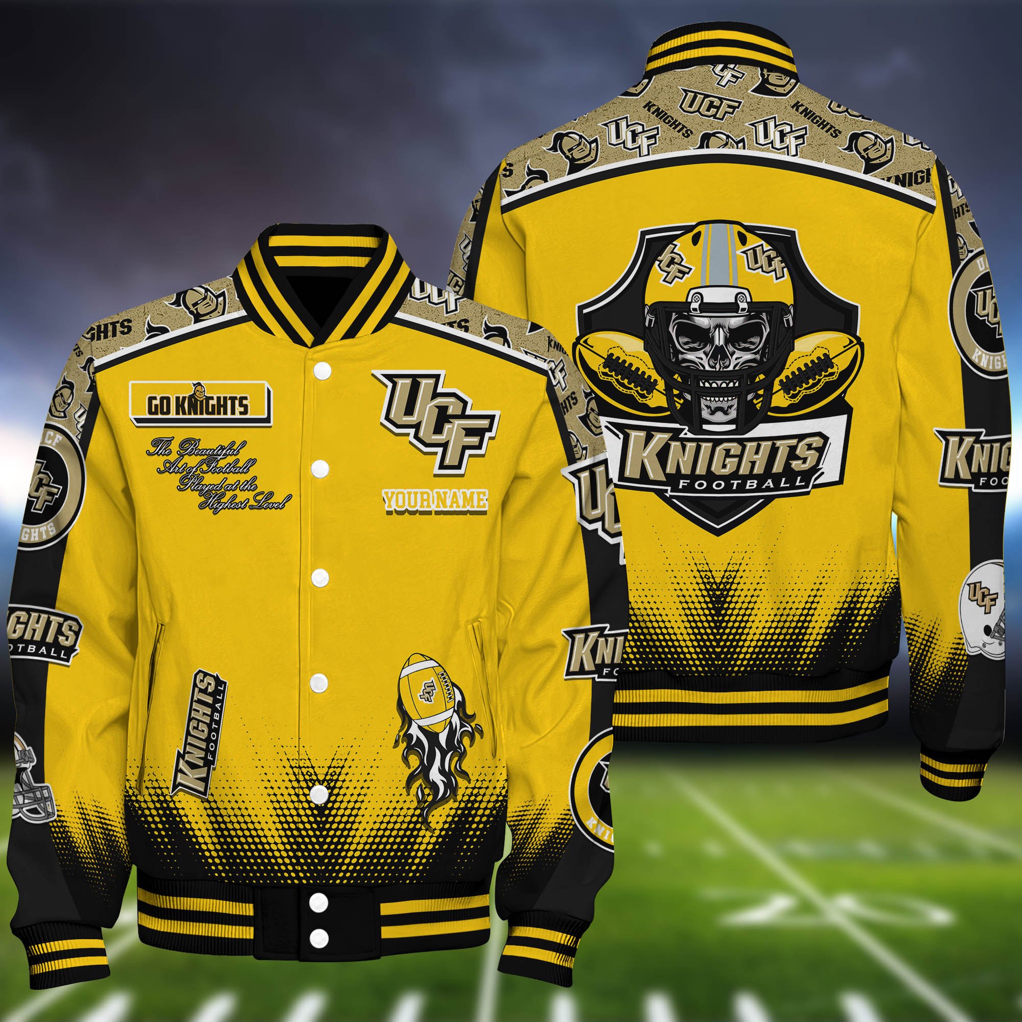 UCF Knights Baseball Jacket Personalized Your Name, Jackets For Sport Fans 