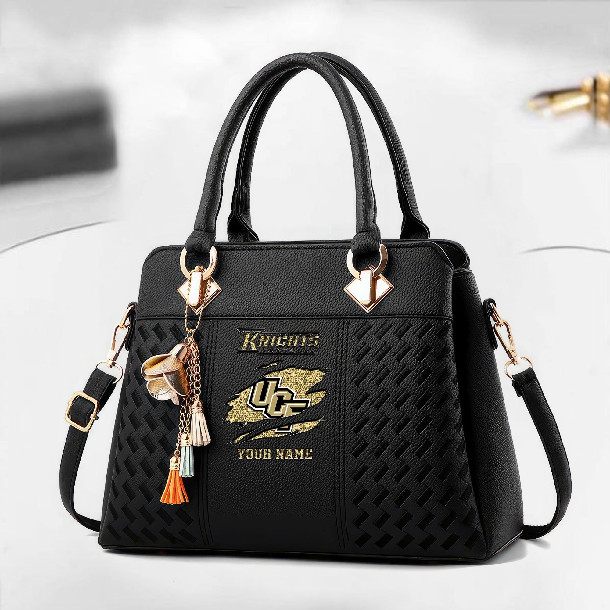 UCF Knights Deluxe Handbag For Women Custom Your Name 2025 Versions, Sport Deluxe Handbag