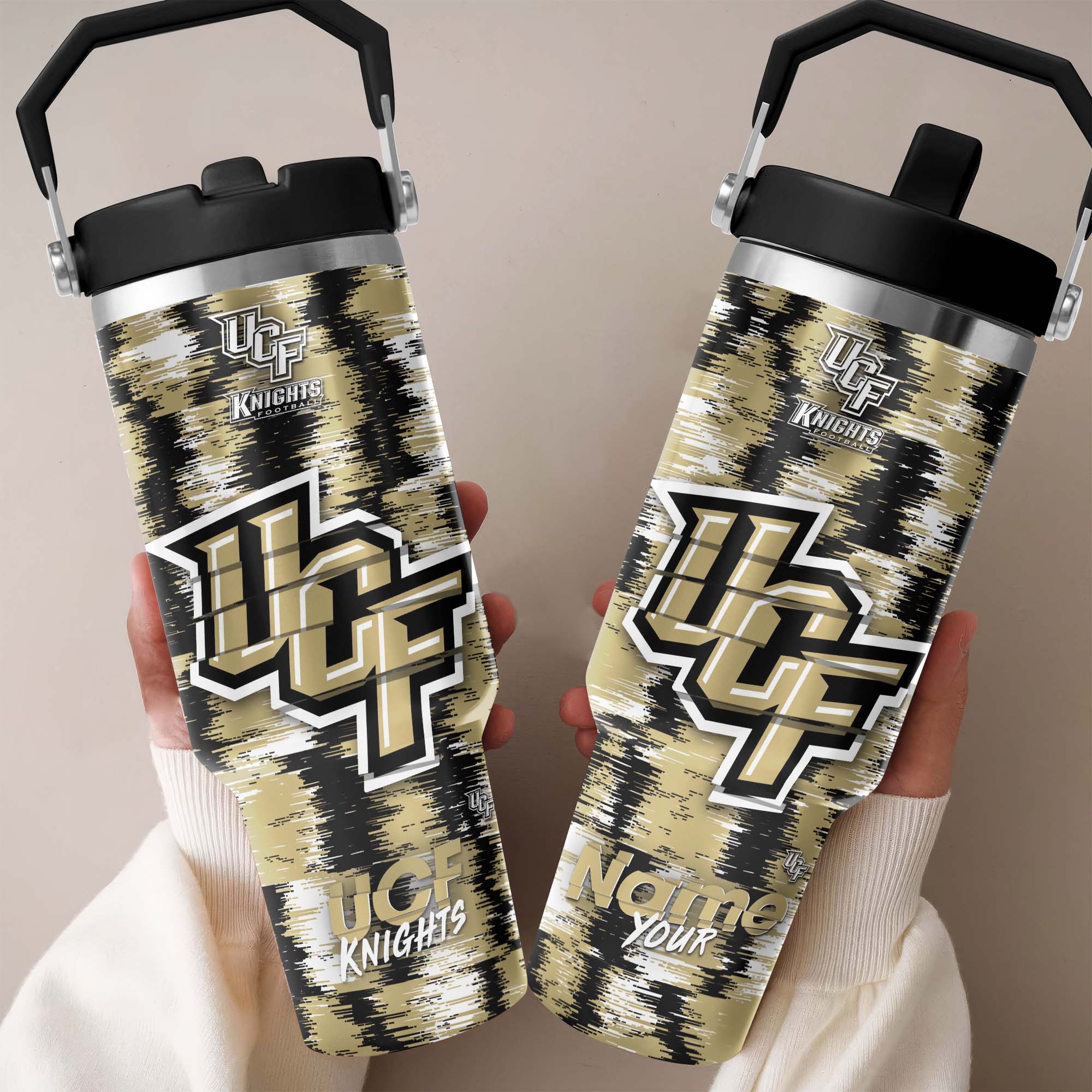 UCF Knights Flip Straw 30Oz Tumbler Custom Your Name, Sport Flip Straw 30Oz Tumbler, Fan Gifts