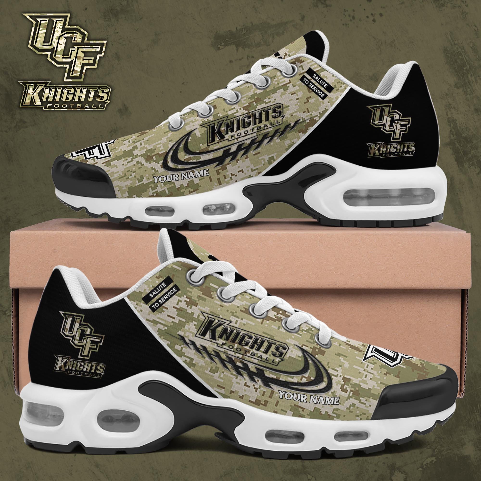UCF Knights TN Shoes 2025 Version Custom Name, Camouflage Shoes, Gifts For Football Lovers