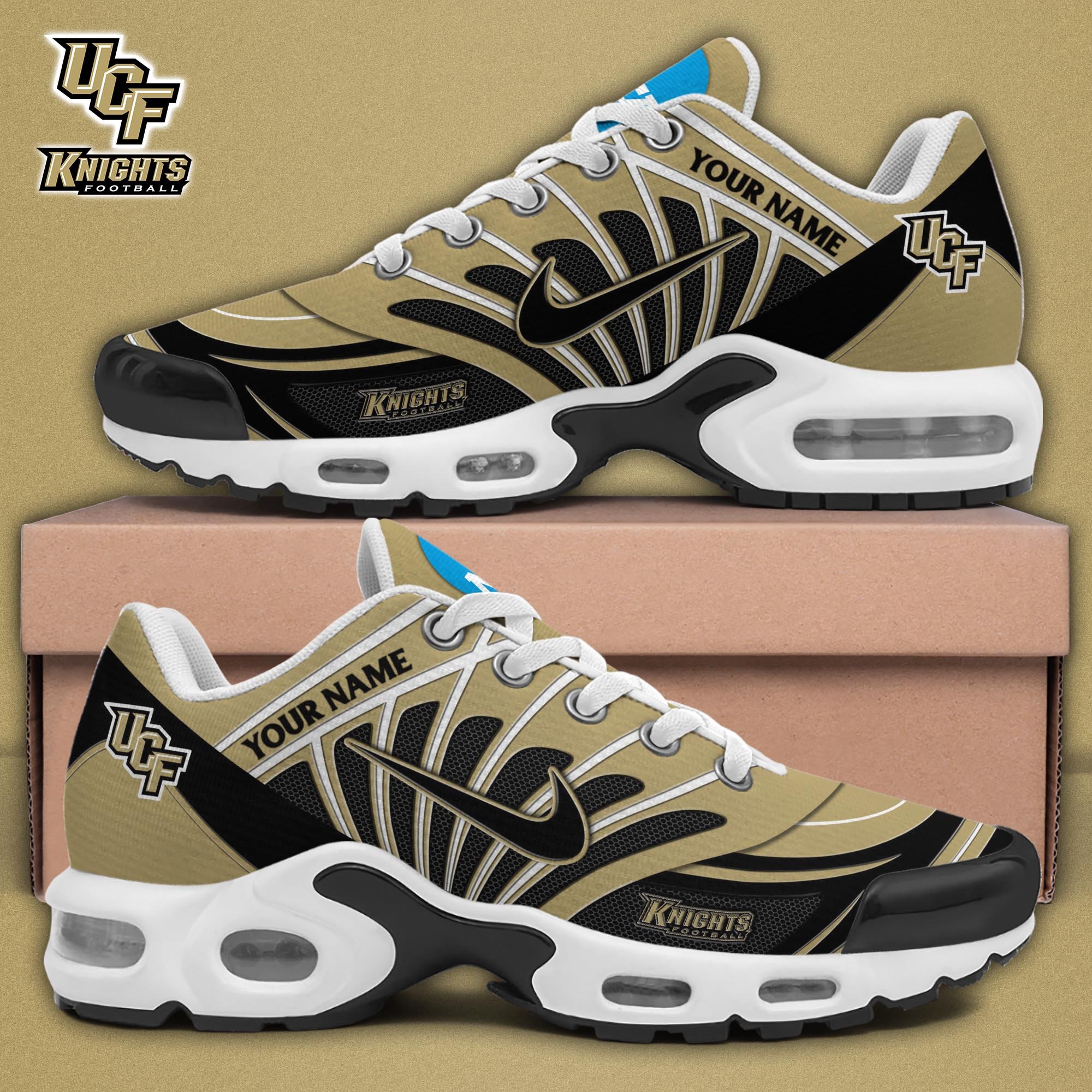 UCF Knights TN Shoes 2025 Version Custom Name, Sport Shoes For Fan, Fan Gifts