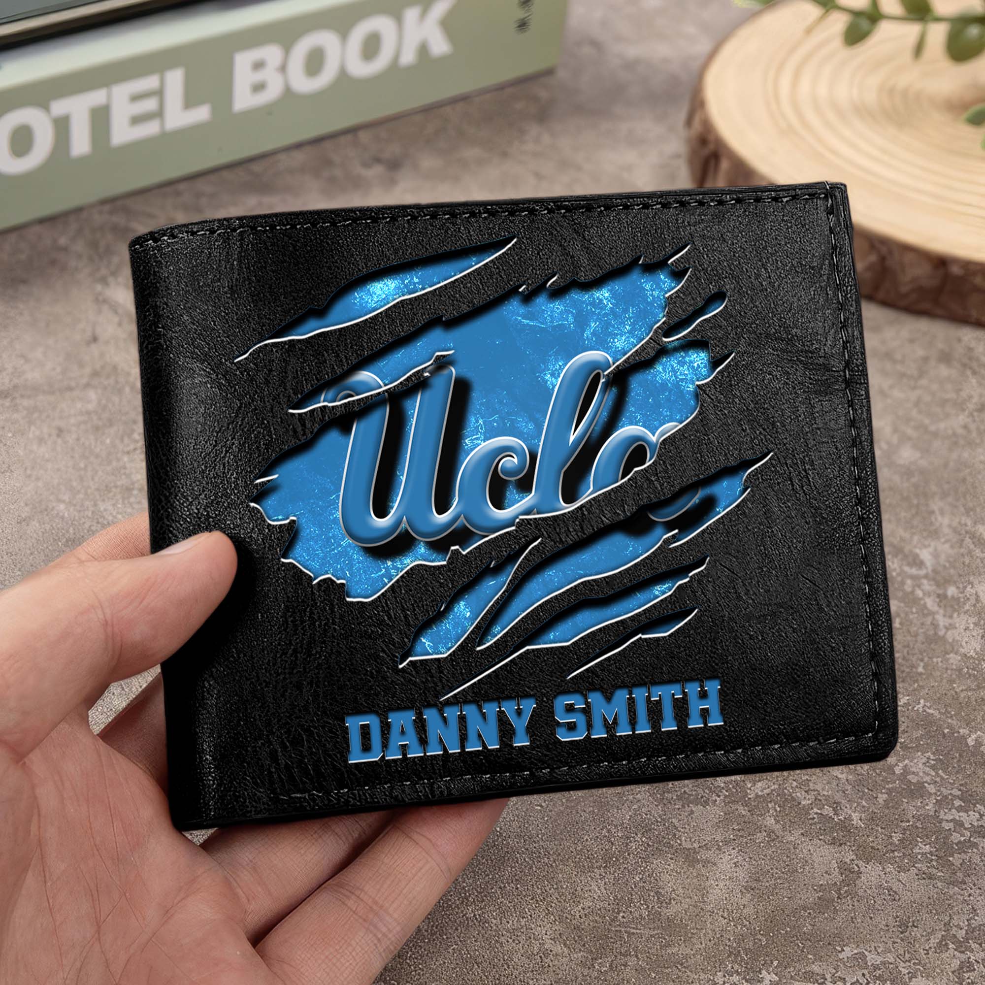 UCLA Bruins Men Wallet Custom Your Name, Football Team Men Wallet For Fans, Gifts For Football Lovers