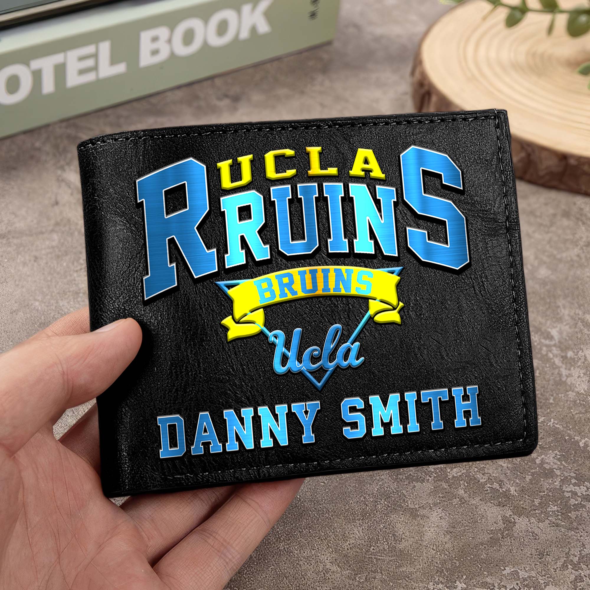UCLA Bruins Men Wallet Custom Your Name, Football Team Men Wallet For Fans, Gifts For Football Lovers