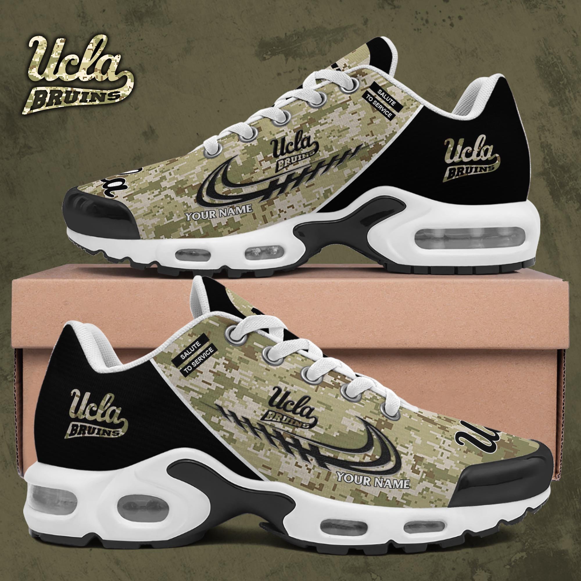 UCLA Bruins TN Shoes 2025 Version Custom Name, Camouflage Shoes, Gifts For Football Lovers