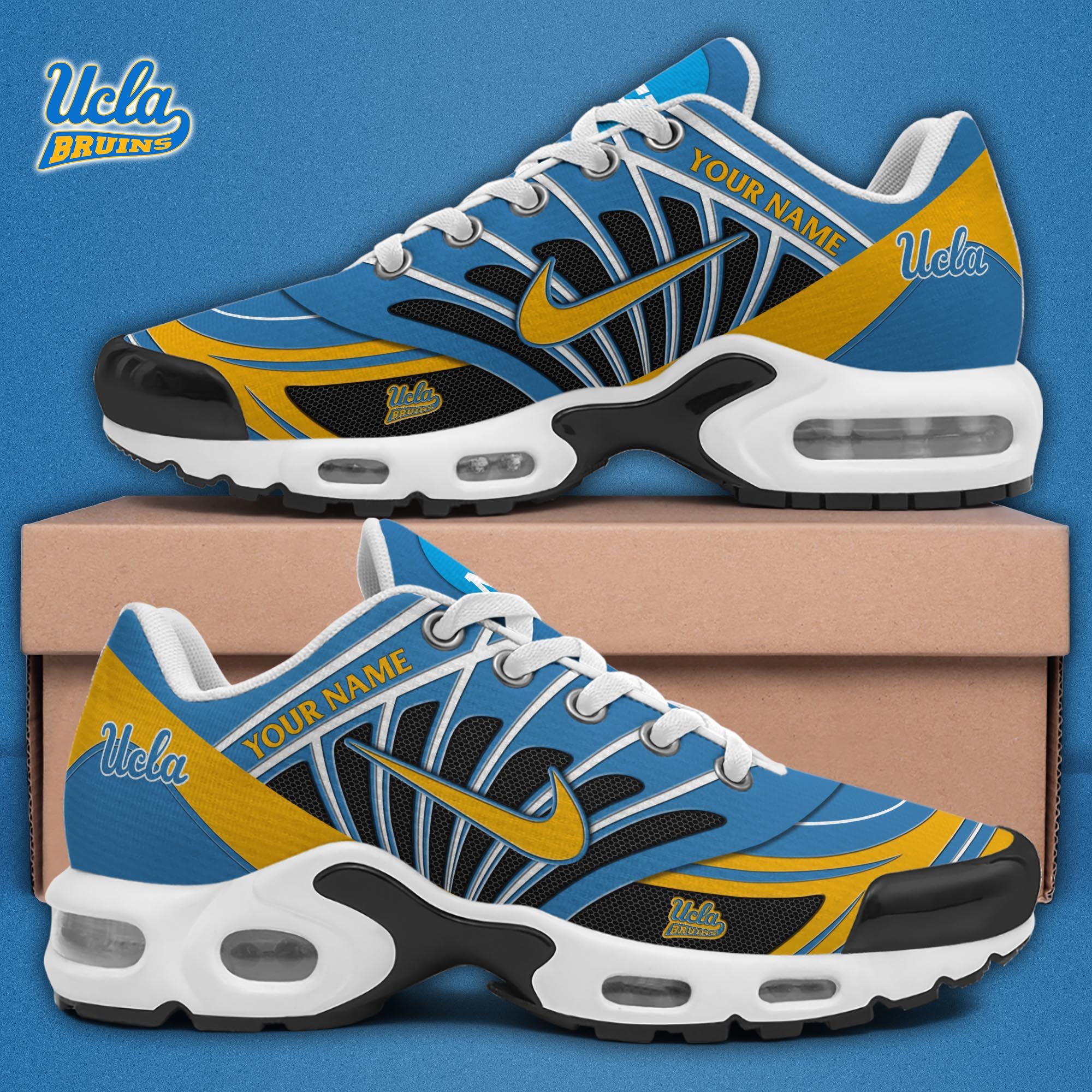 UCLA Bruins TN Shoes 2025 Version Custom Name, Sport Shoes For Fan, Fan Gifts
