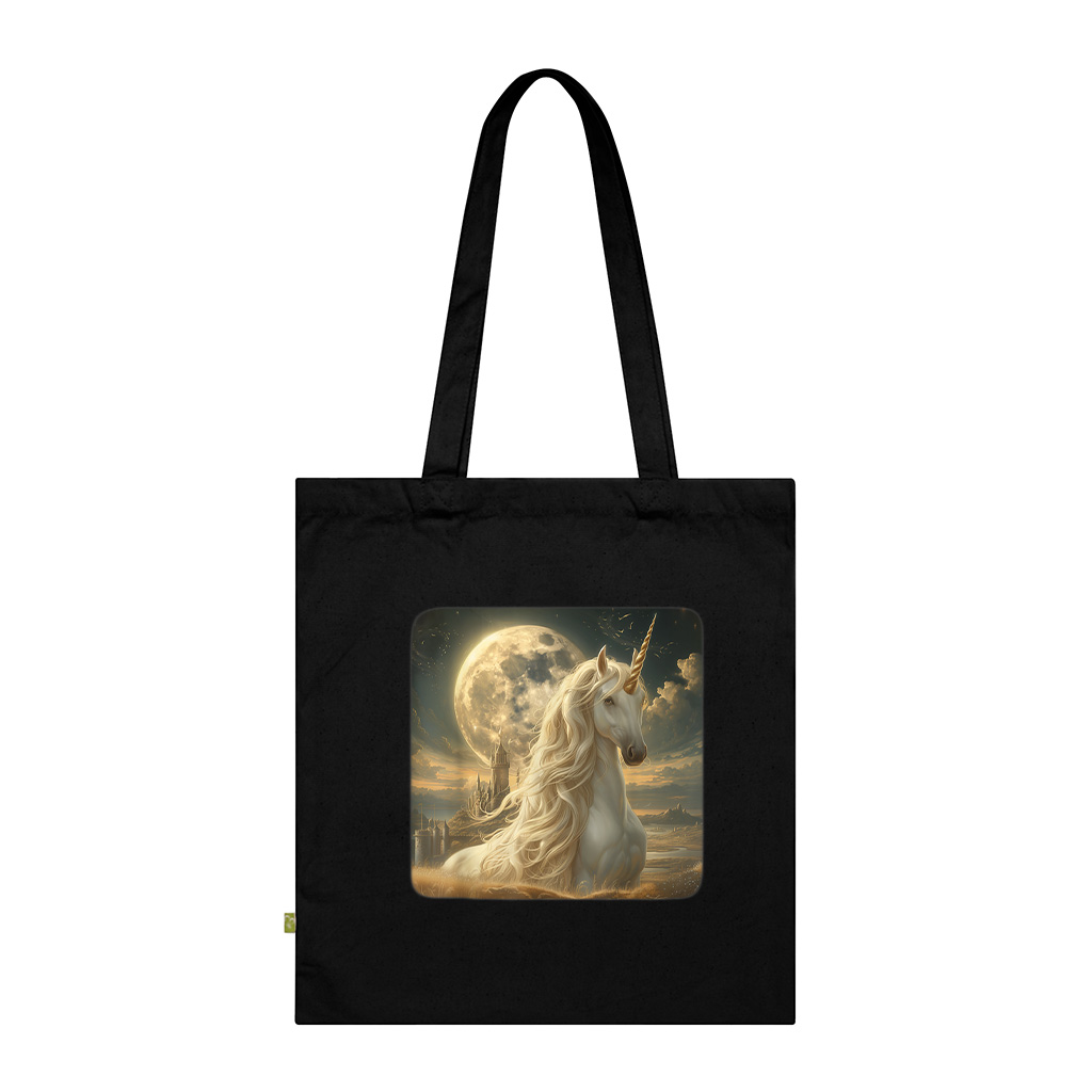Unicorn Moon Night Graphic Women Vintage Galaxy Tote Bag