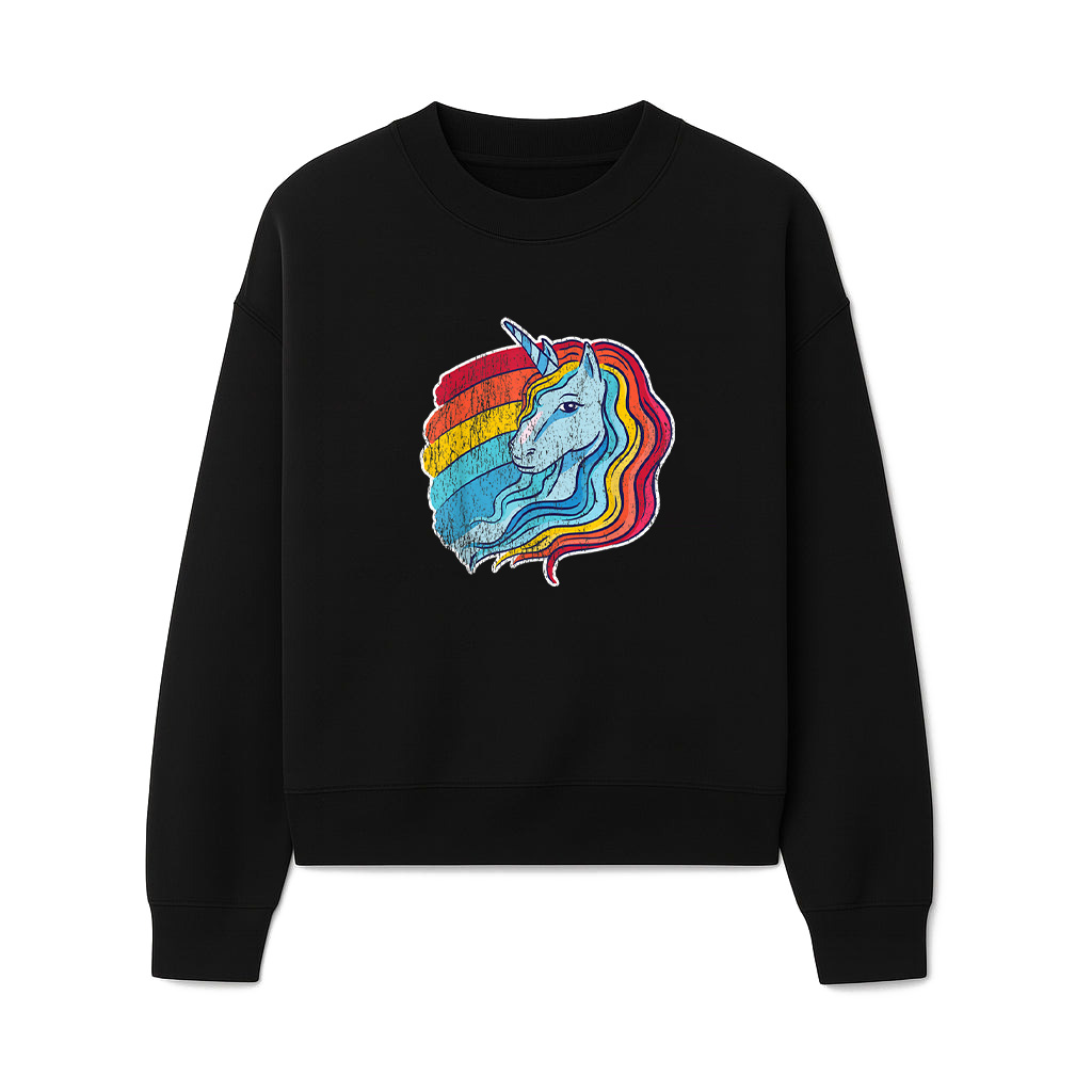 Unicorn Rainbow Magical Vintage Retro Halloween Costume Sweatshirts 06-10-2025