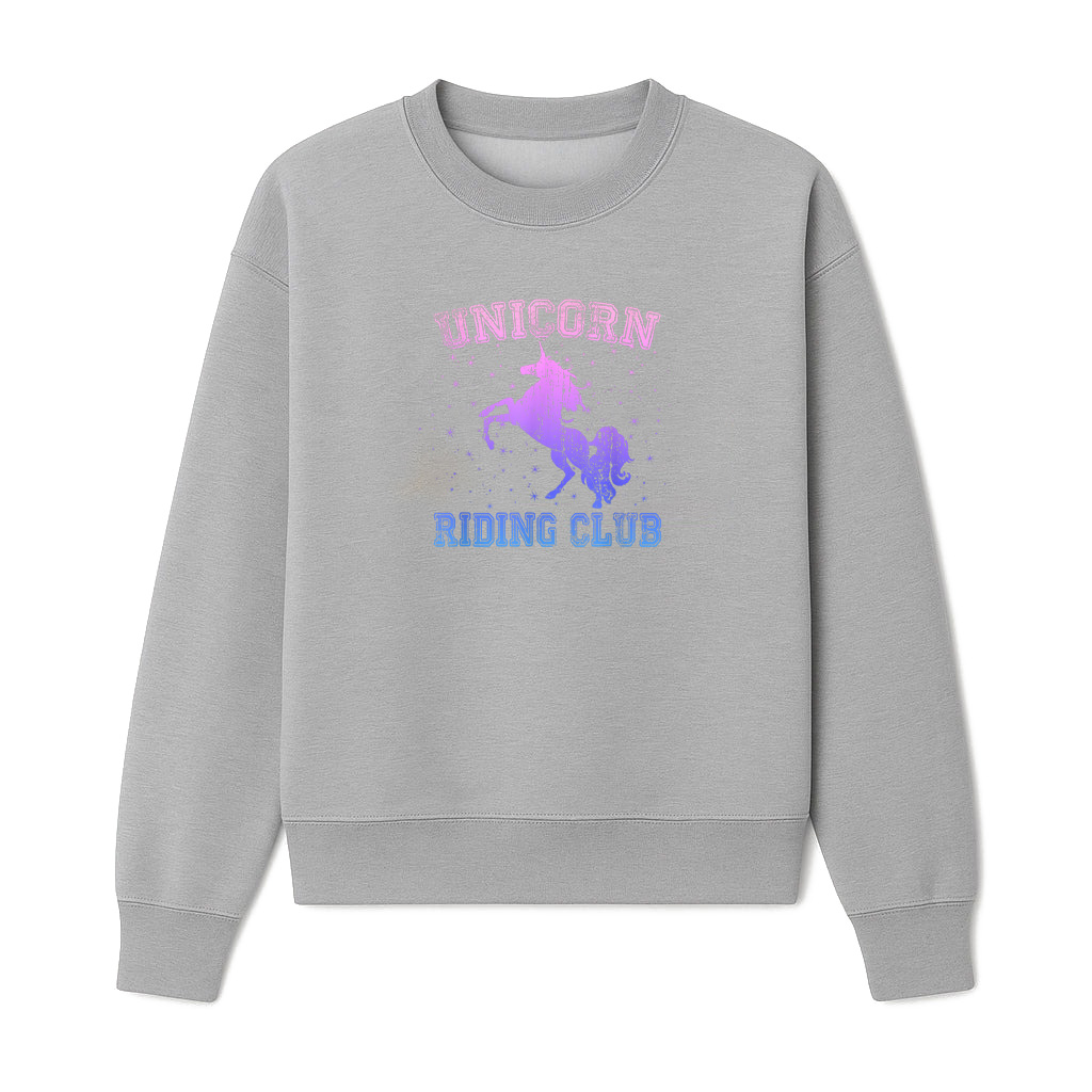 Unicorn Riding Club Funny Unicorn Horse Lover Saying Vintage Sweatshirts 06-10-2025