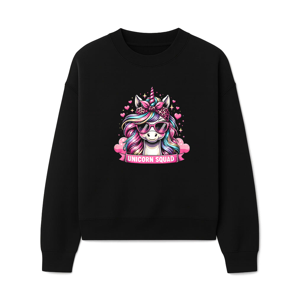 Unicorn Squad Graceful Unicorn With Leopard Bandana Sweatshirts 06-10-2025