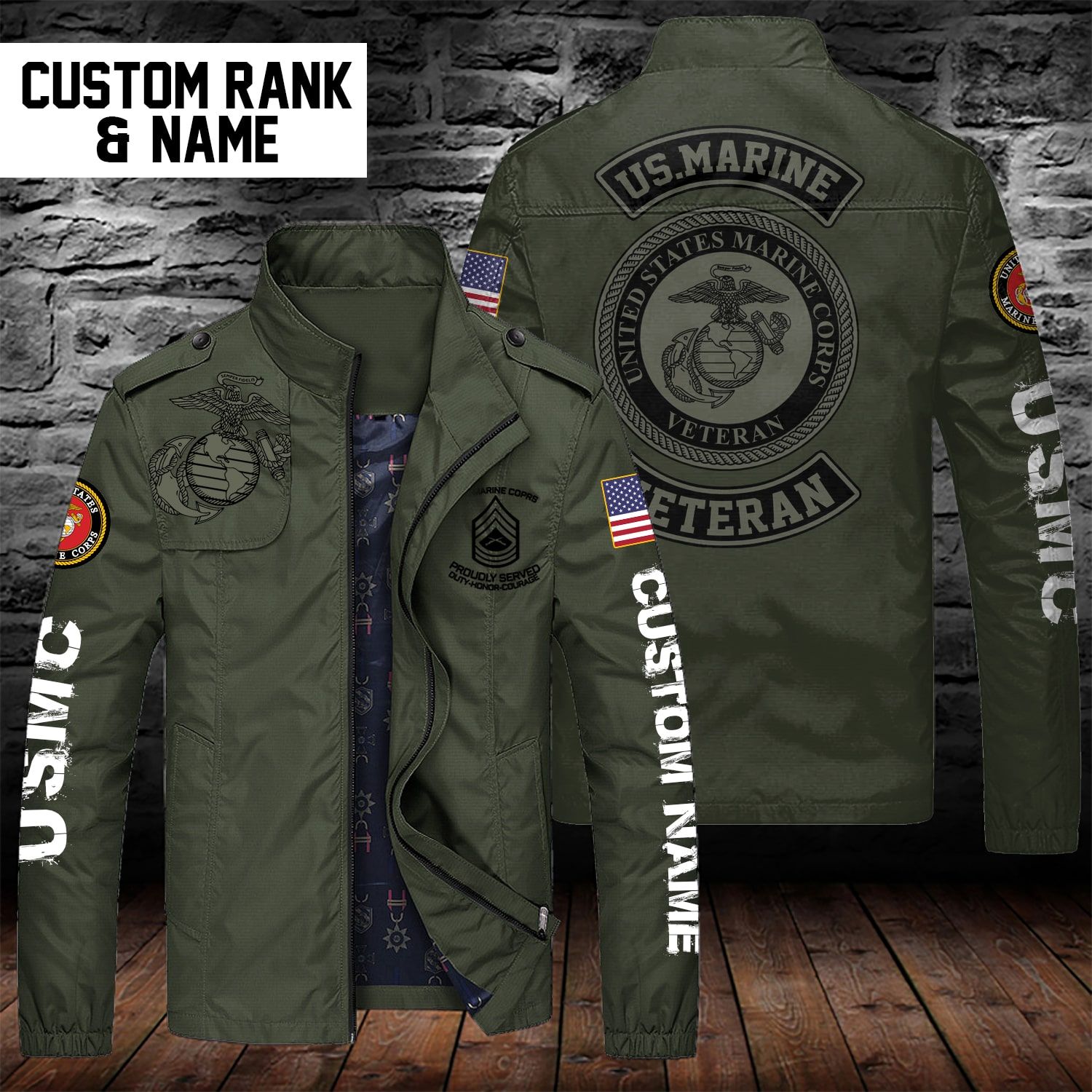 United States Marine Corps Customized Windbreaker Jacket