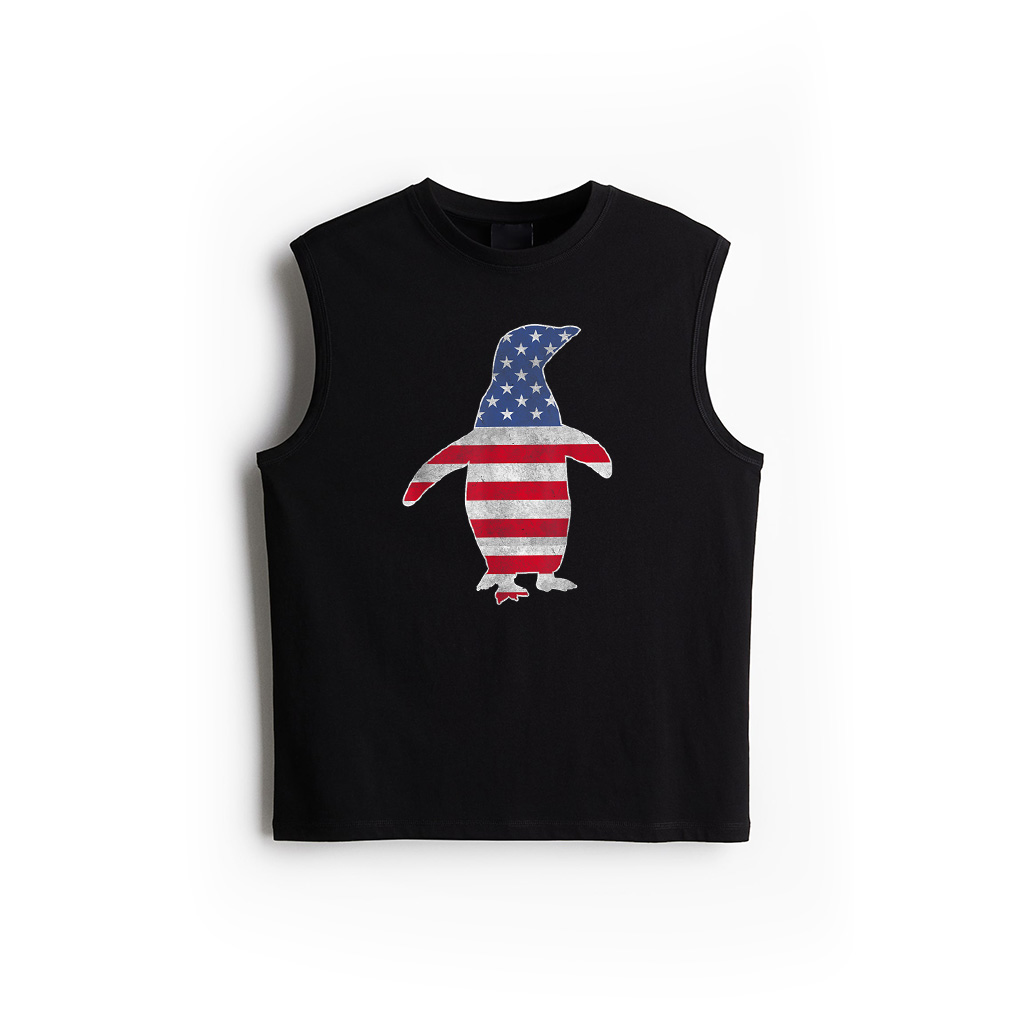 USA Flag Patriotic Penguin Bird 4Th Of July Birdwatching Tank Top For Women Men