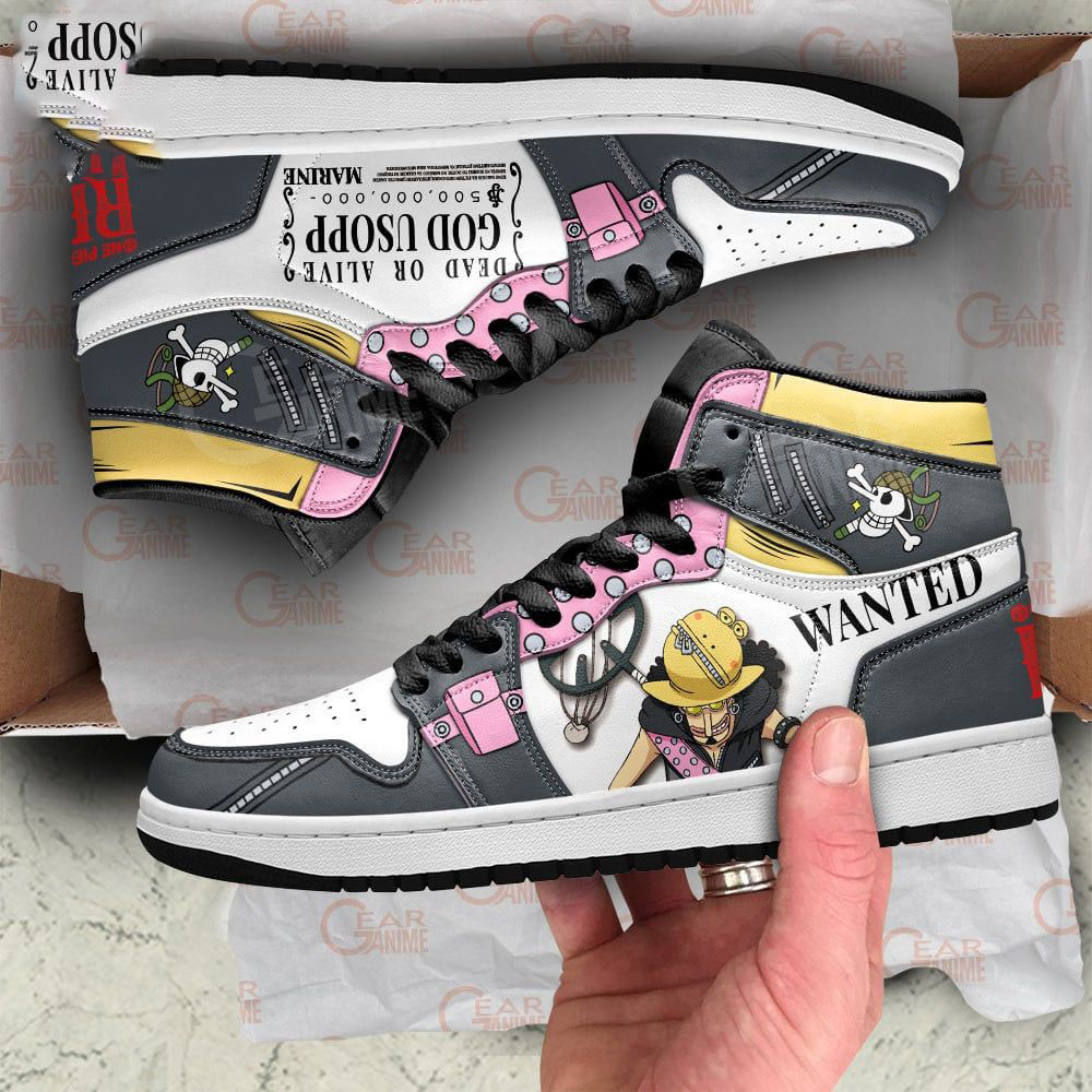 Usopp J1s Sneakers Anime Red MN25