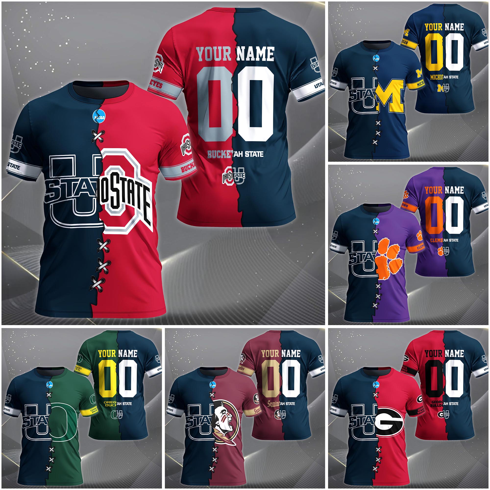 Utah State Aggies House Divided T-Shirt Custom Name 2025 Version, Year And Team, Sport Shirts For Fan