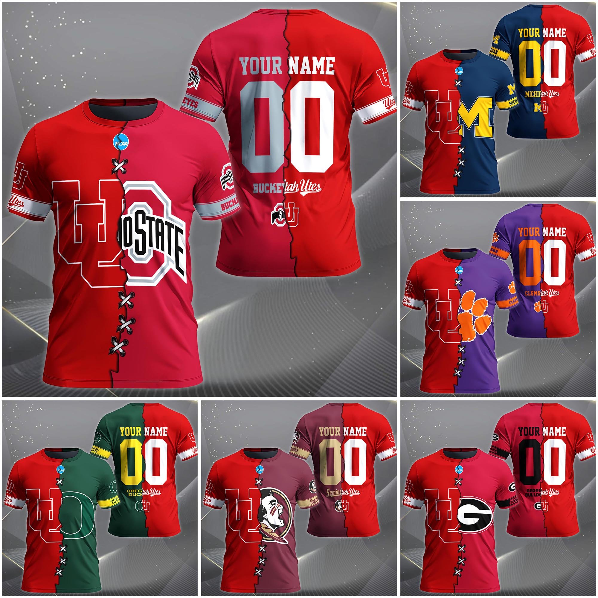 Utah Utes House Divided T-Shirt Custom Name 2025 Version, Year And Team, Sport Shirts For Fan