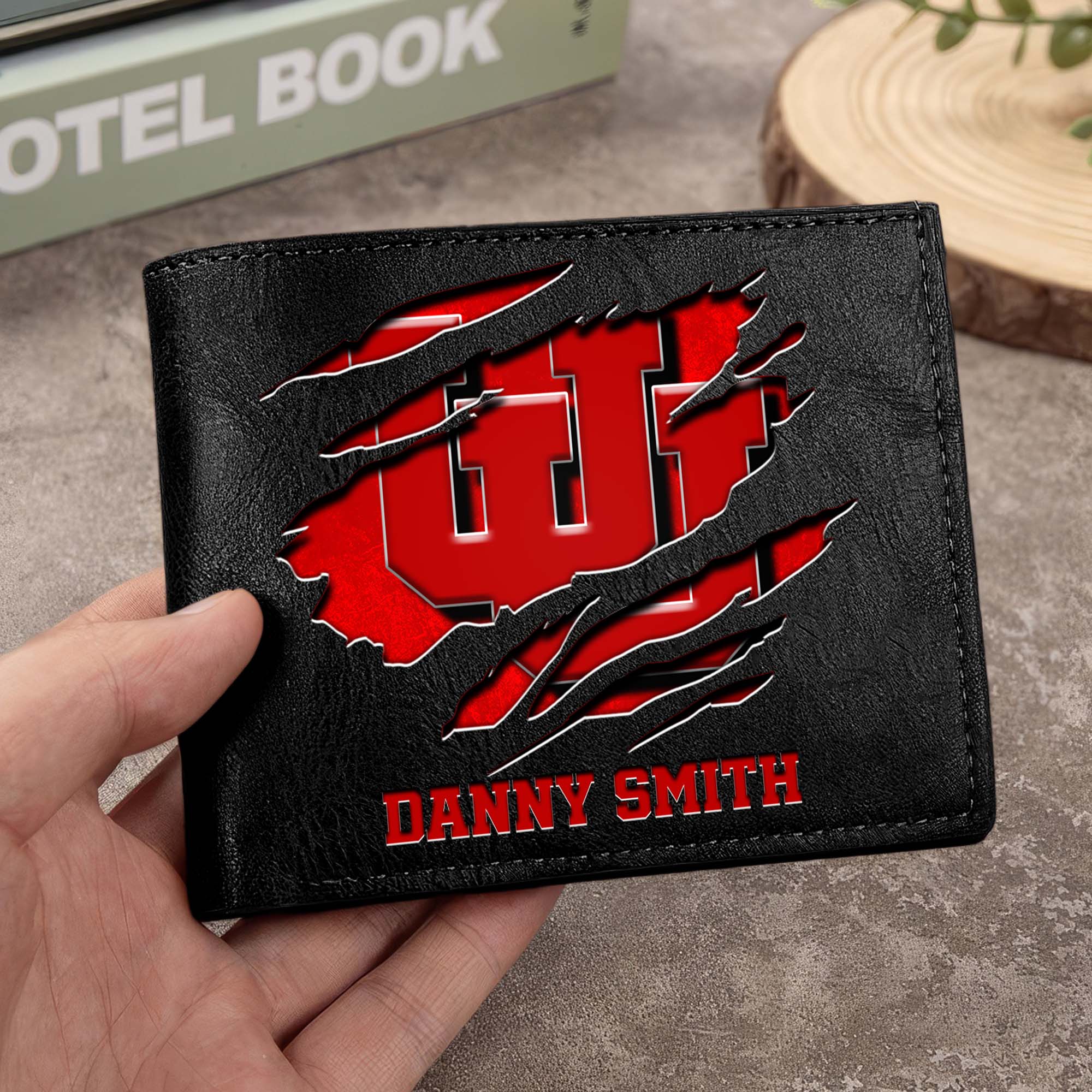 Utah Utes Men Wallet Custom Your Name, Football Team Men Wallet For Fans, Gifts For Football Lovers