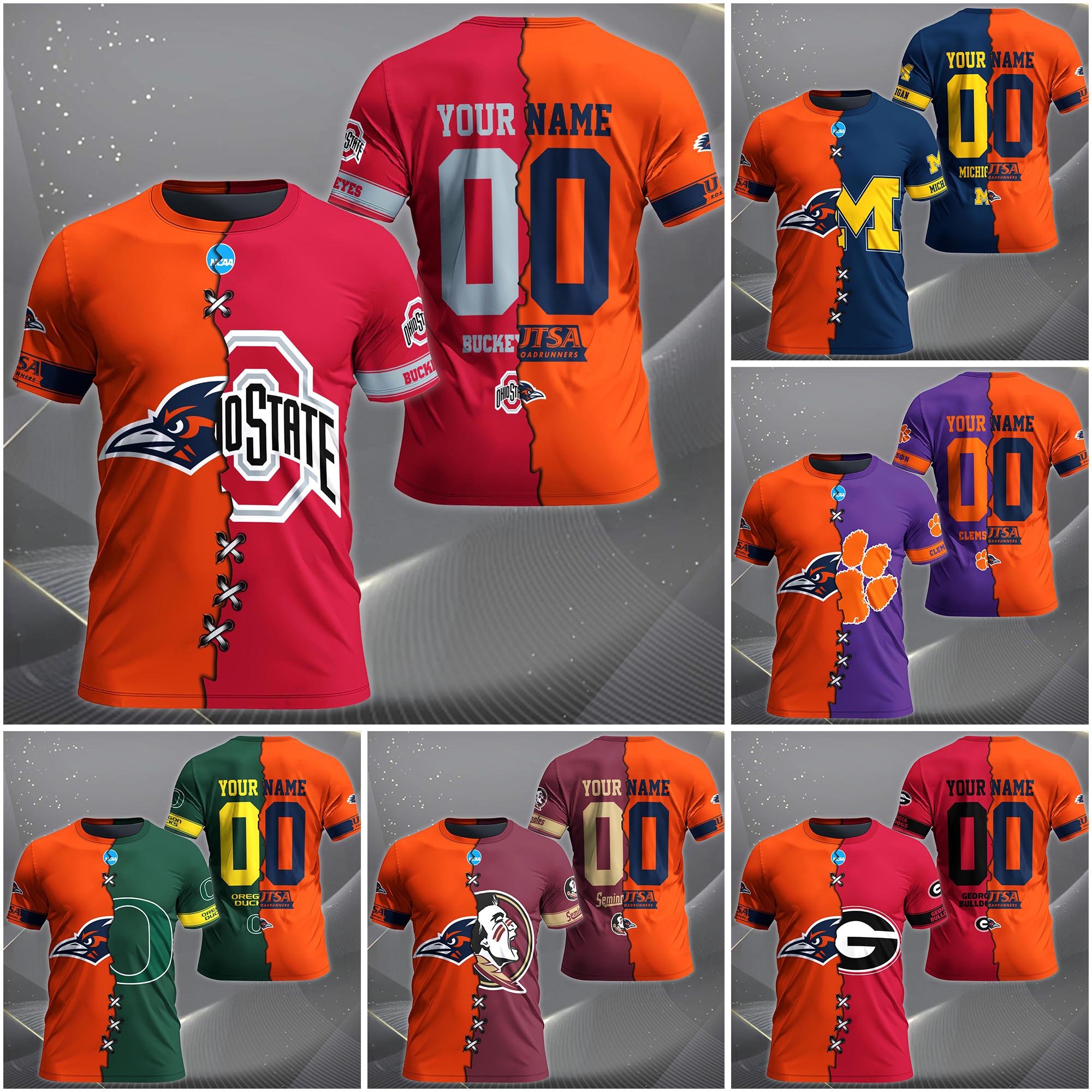 UTSA Roadrunners House Divided T-Shirt Custom Name 2025 Version, Year And Team, Sport Shirts For Fan