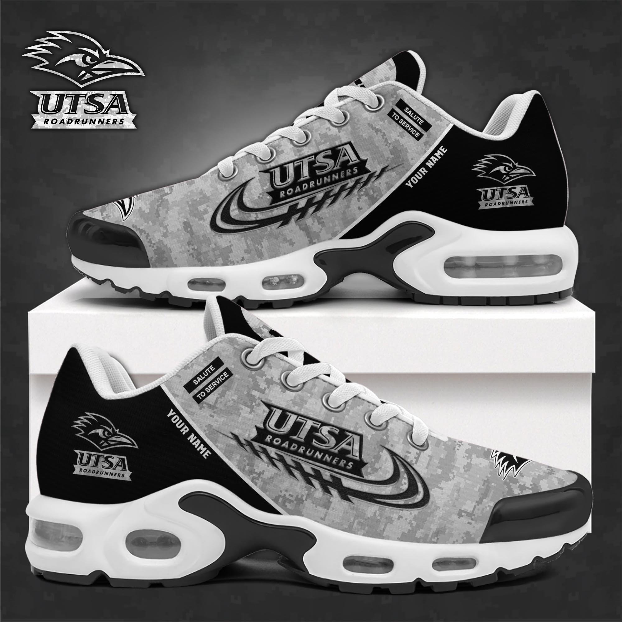 UTSA Roadrunners TN Shoes 2025 Version Custom Name, Camouflage Shoes For Sport Fans, Fan Gifts